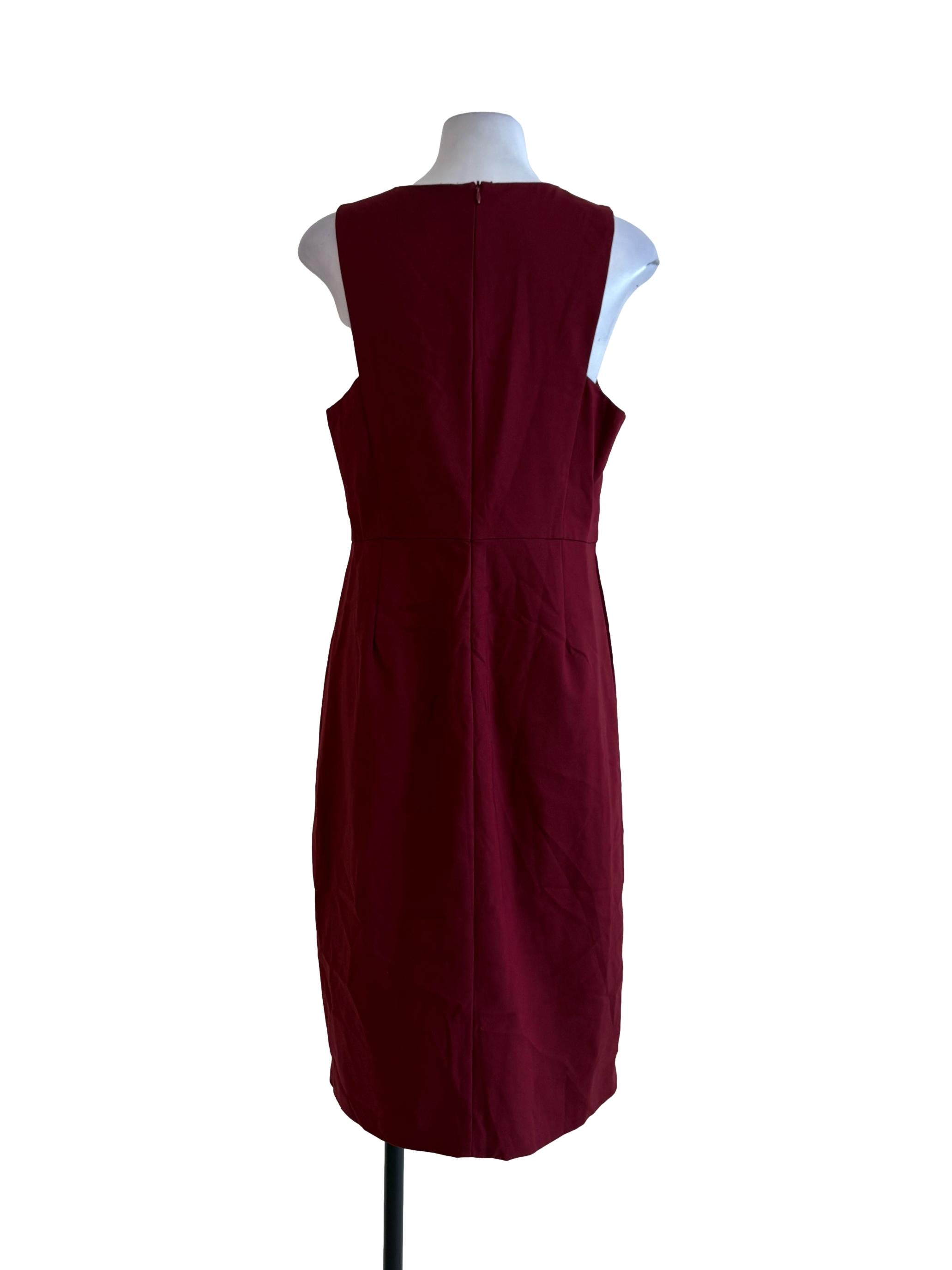 Sangria Red Button Dress