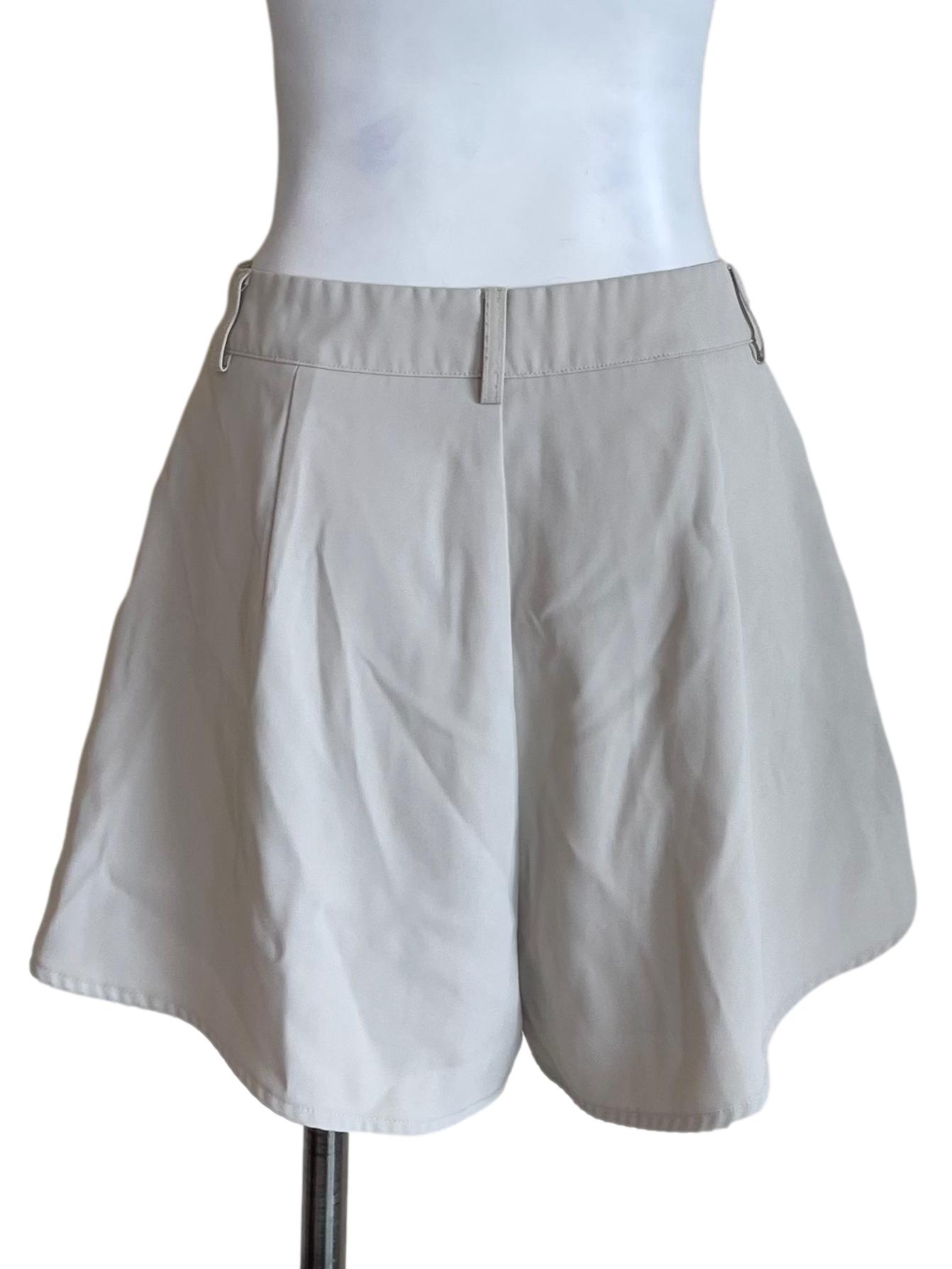 Powder White A-Line Shorts
