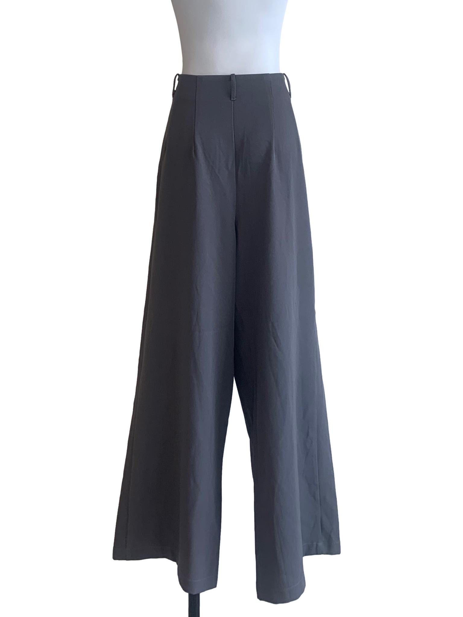 Smoke Grey Wide Leg Pants
