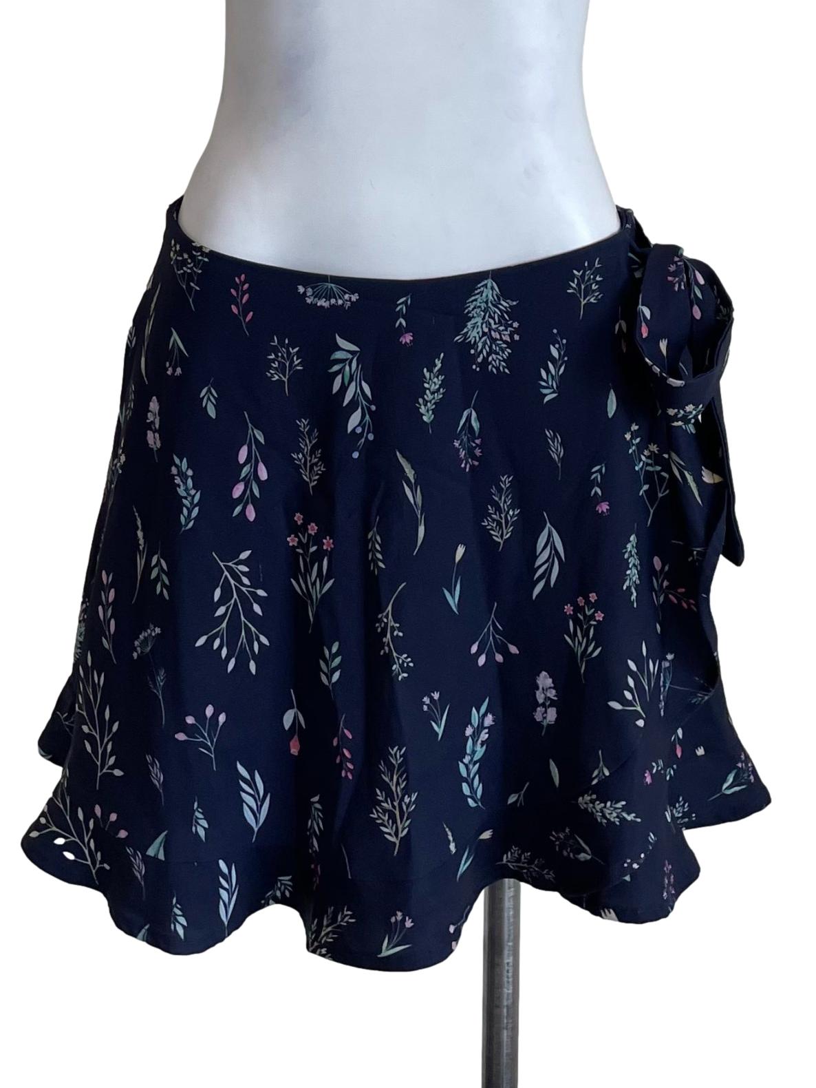 Navy Floral Flip Skorts