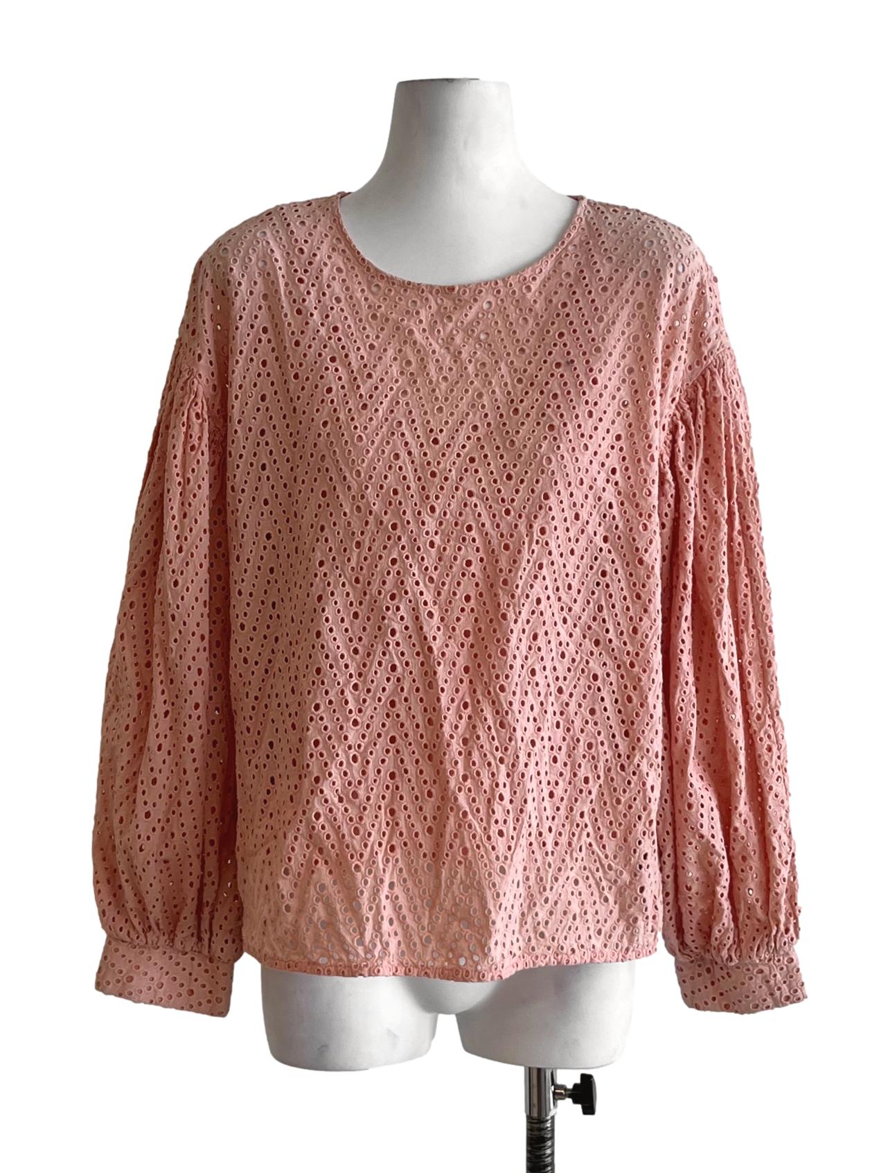 Salmon Pink Birdseye Blouse