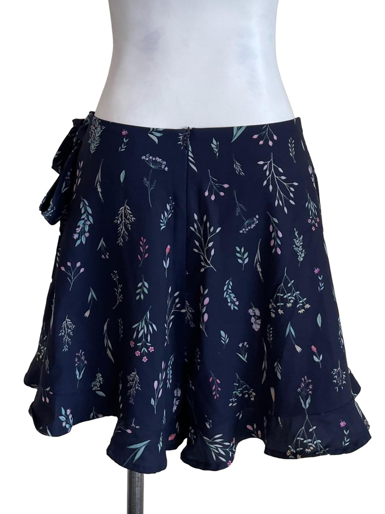 Navy Floral Flip Skorts