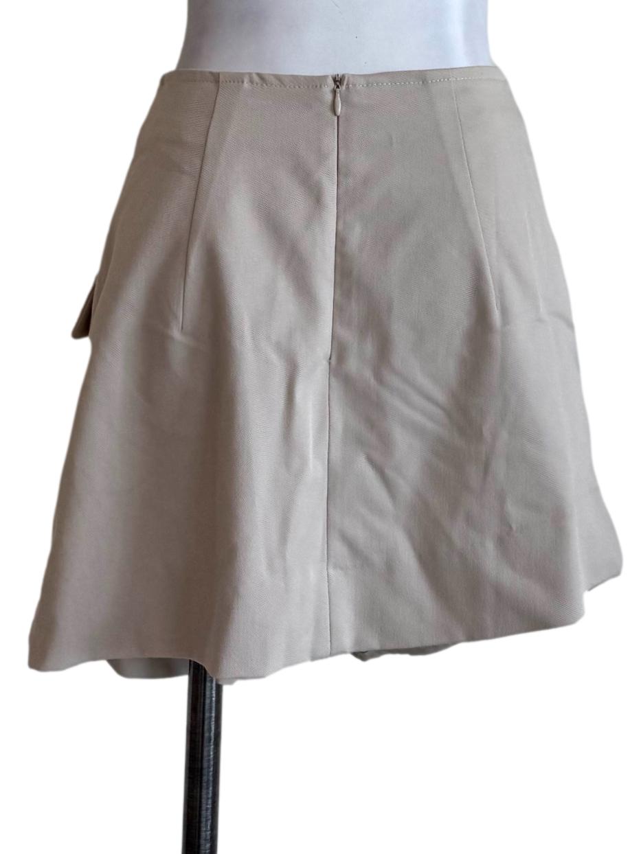 Sand Beige Mini Skirt