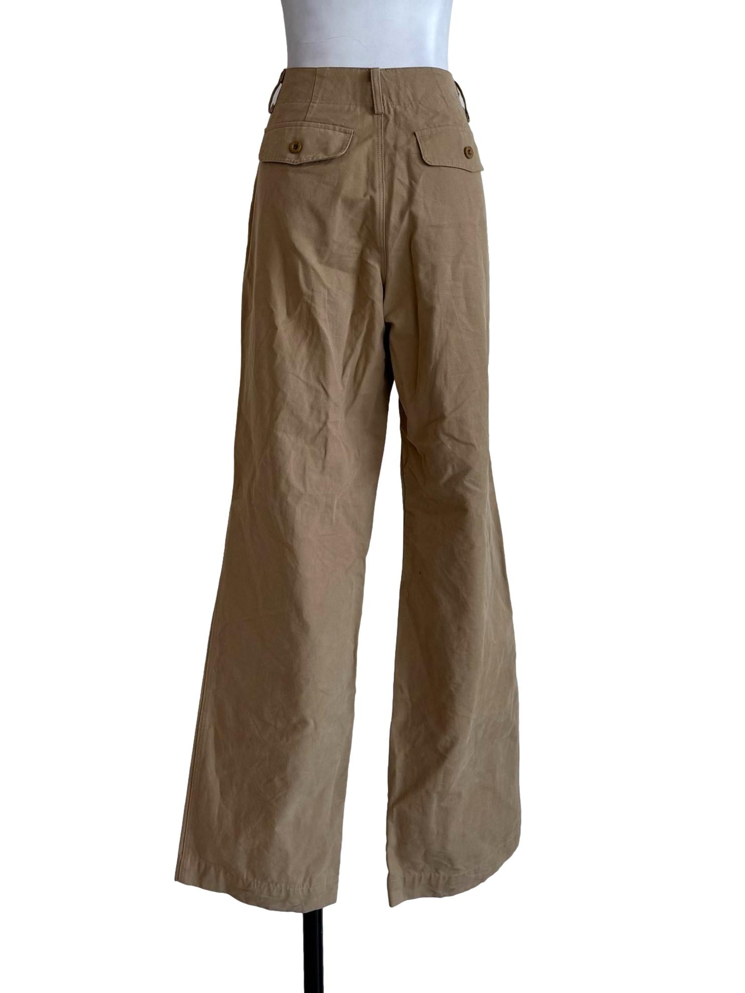 Tan Straight Cut Pants