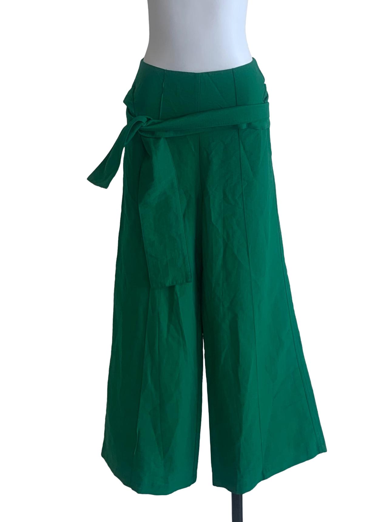 Emerald Green Wide Leg Pants