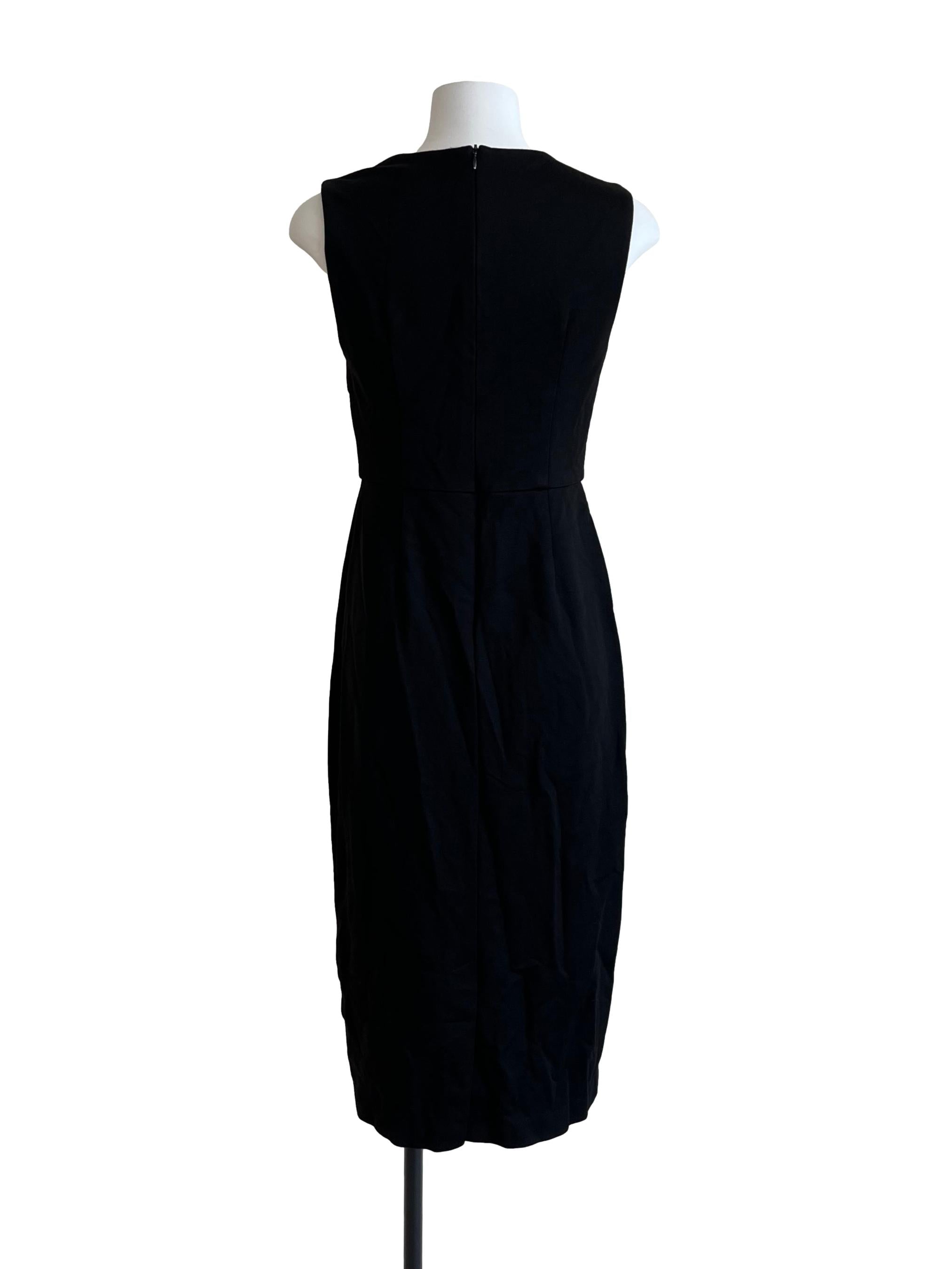 Straight-Neck Bonded Jersey Dress OSN