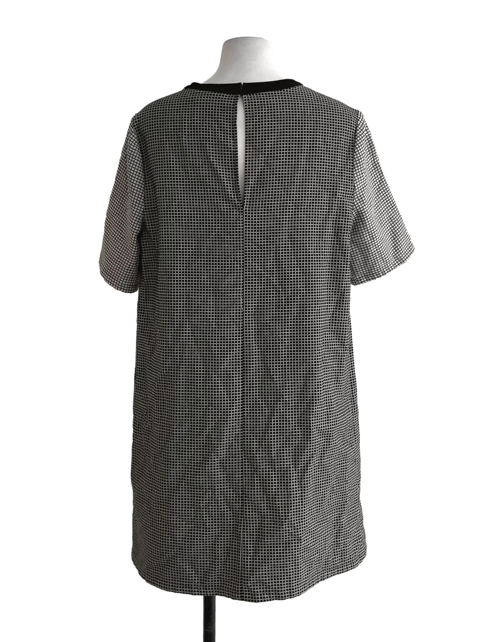 Black Gingham Empire Dress