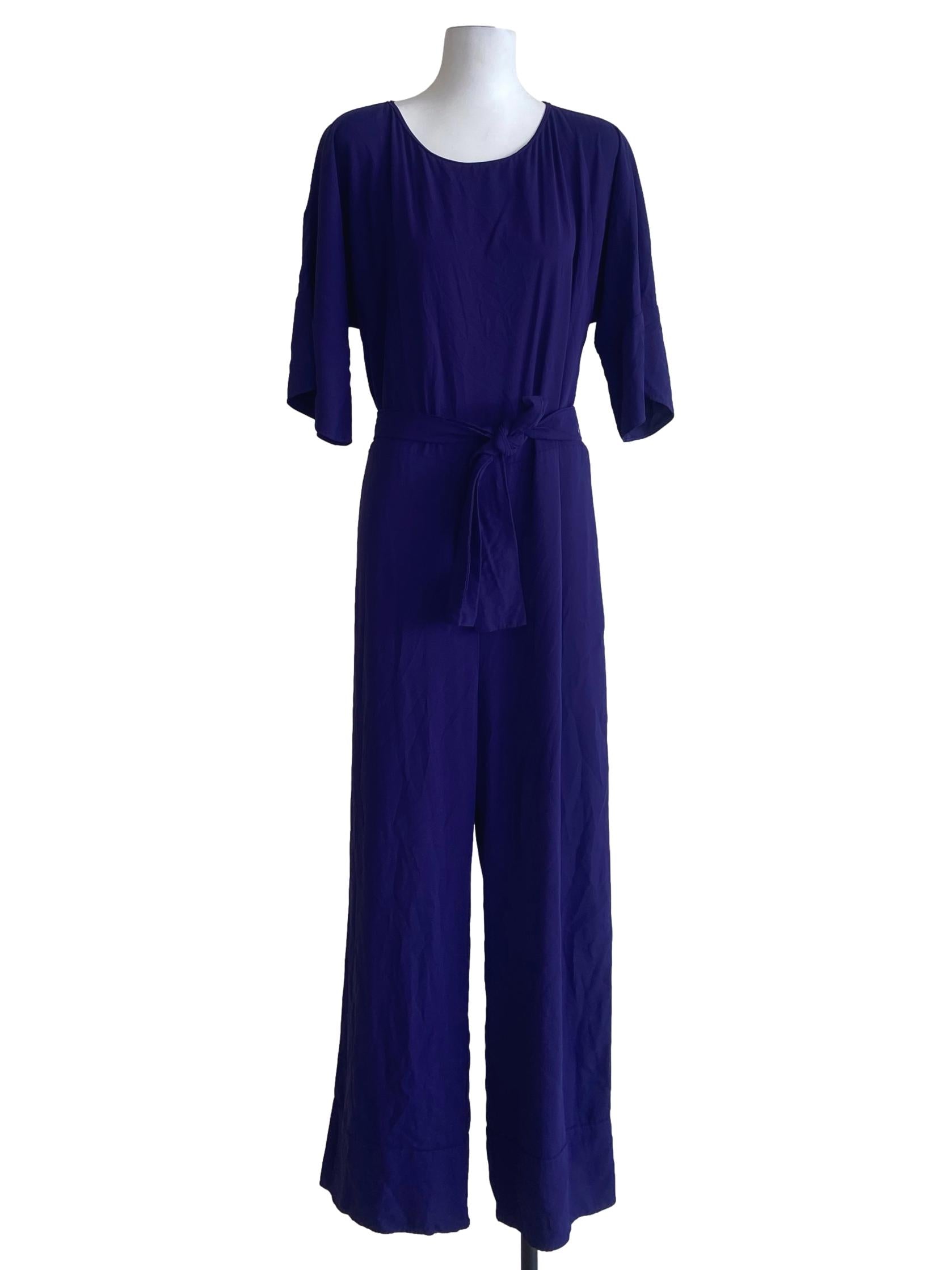 Violet Purple Batwing Sleeve Jumpsuit