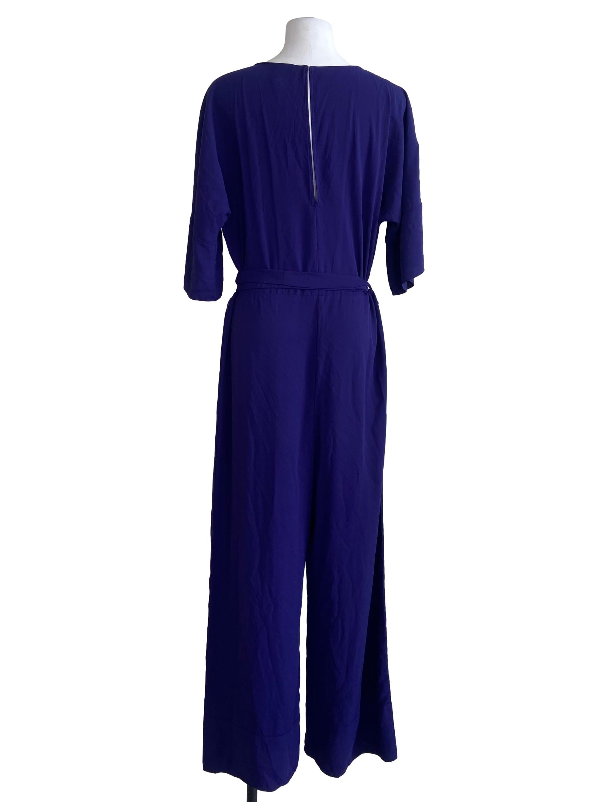 Violet Purple Batwing Sleeve Jumpsuit
