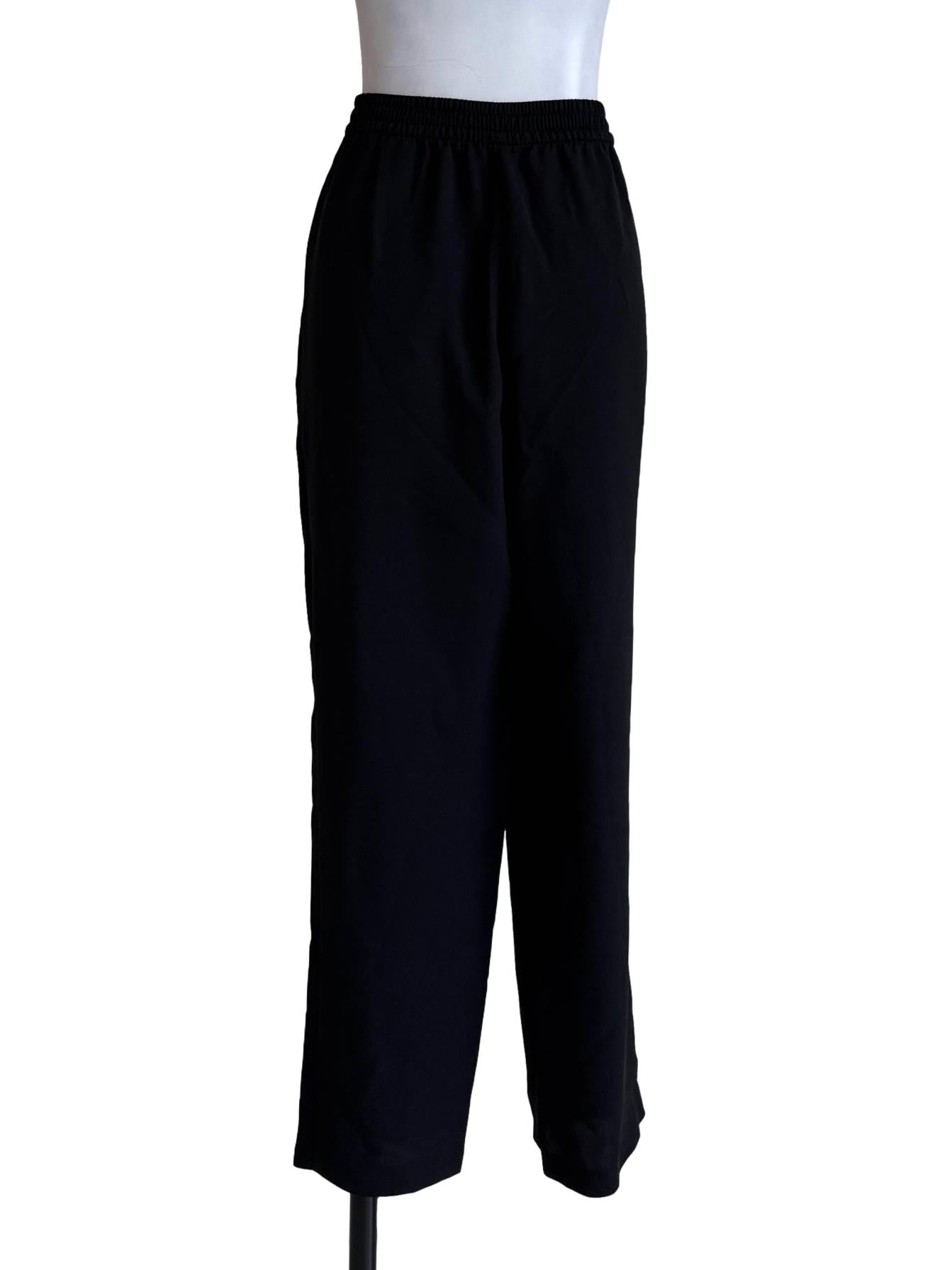 Crow Black Straight Cut Pants