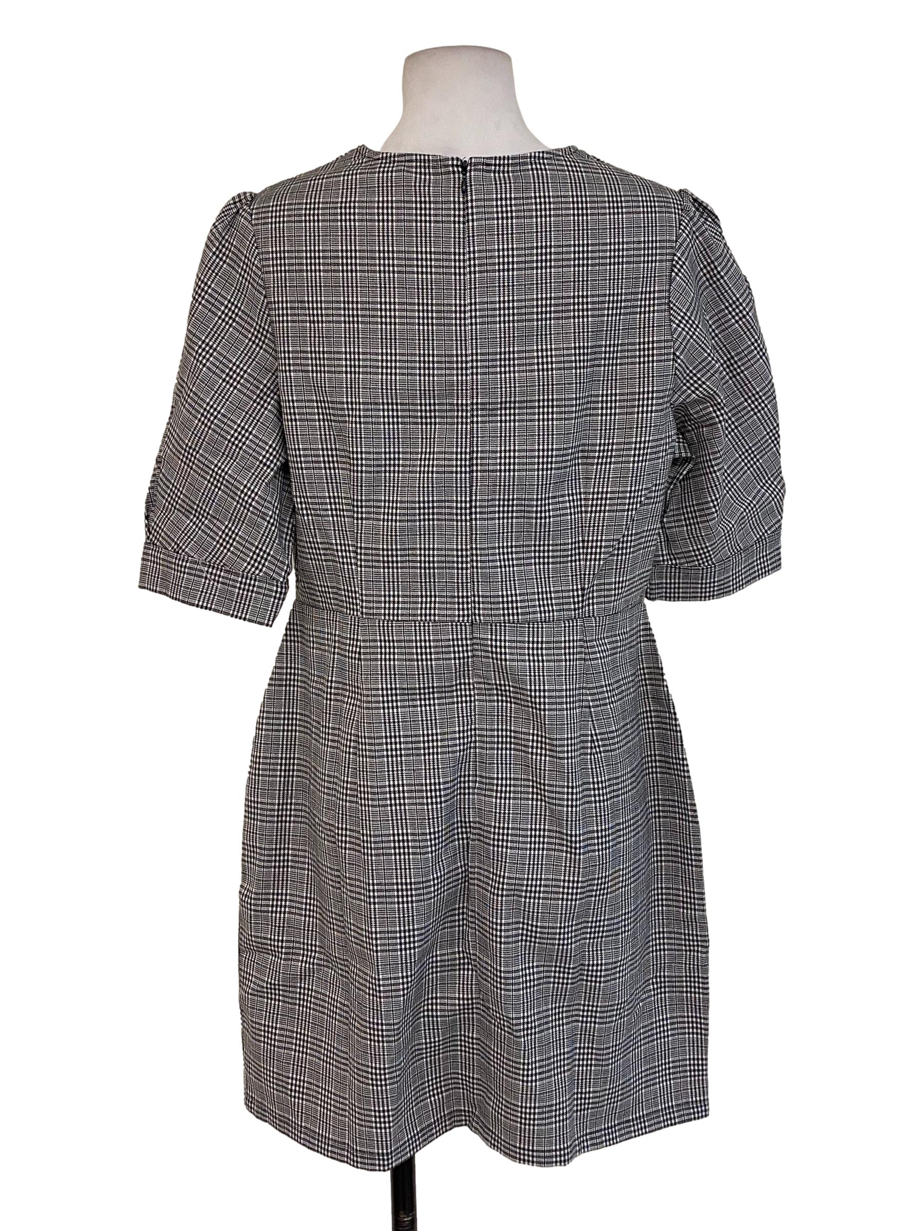 Black Tartan Sheath Dress