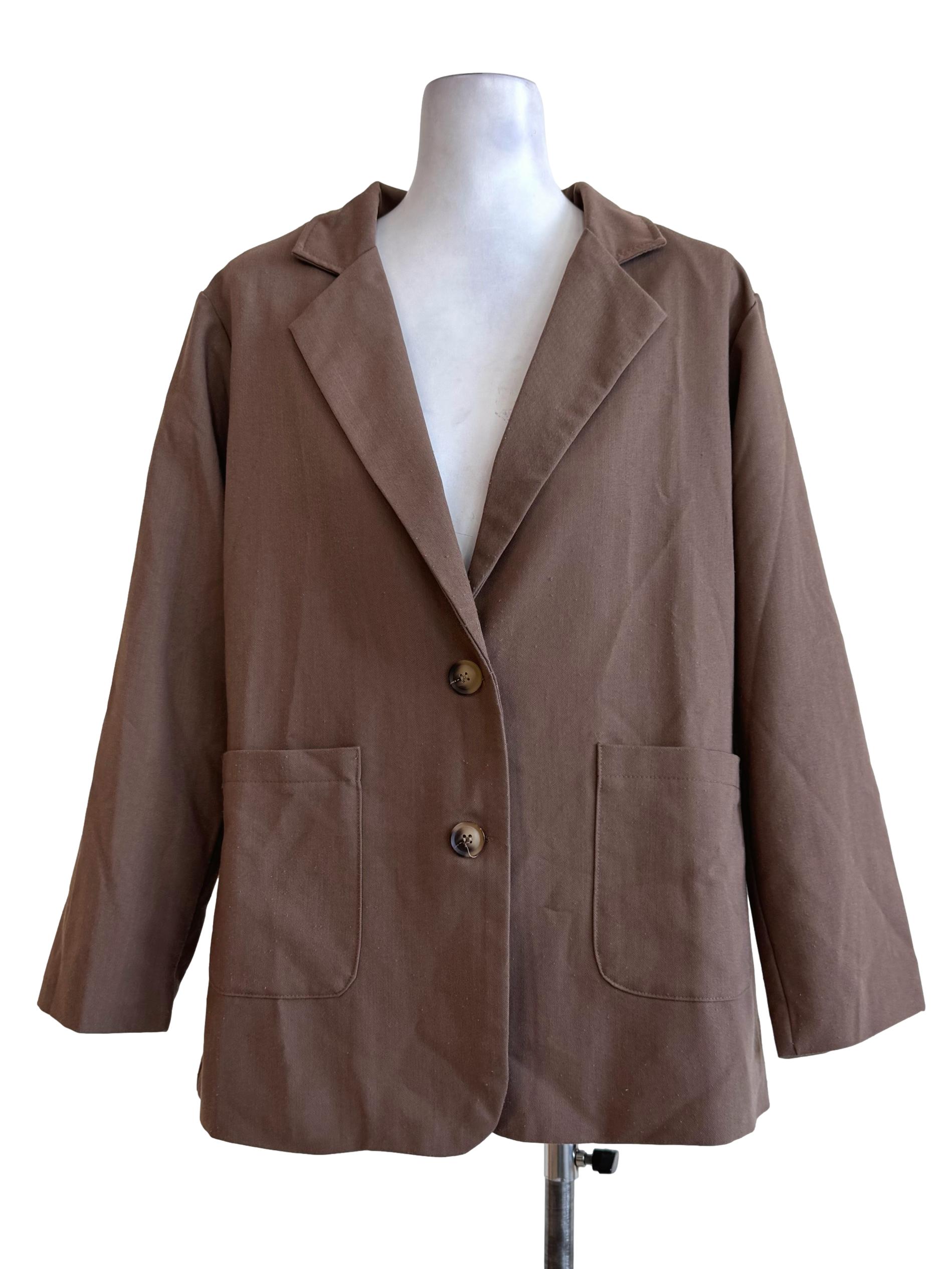 Milky Chocolate Long Sleeve Blazer