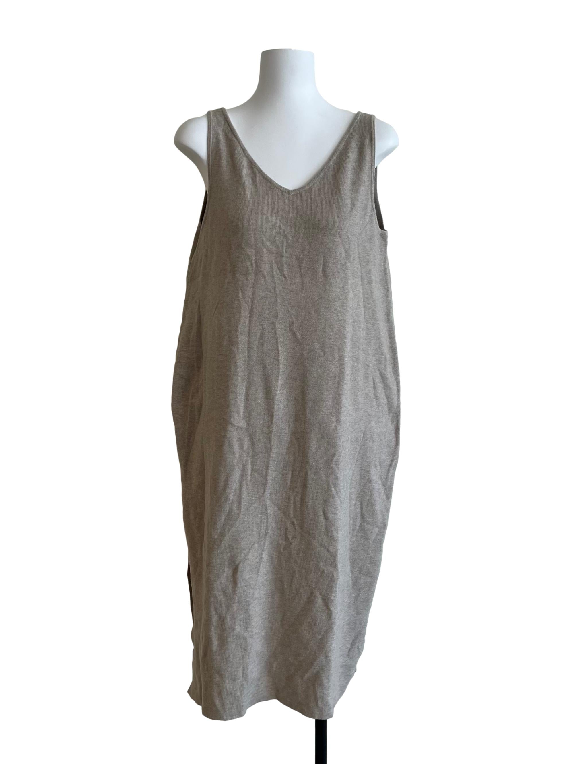 Sleeveless V-Neck Knit Dress OSN