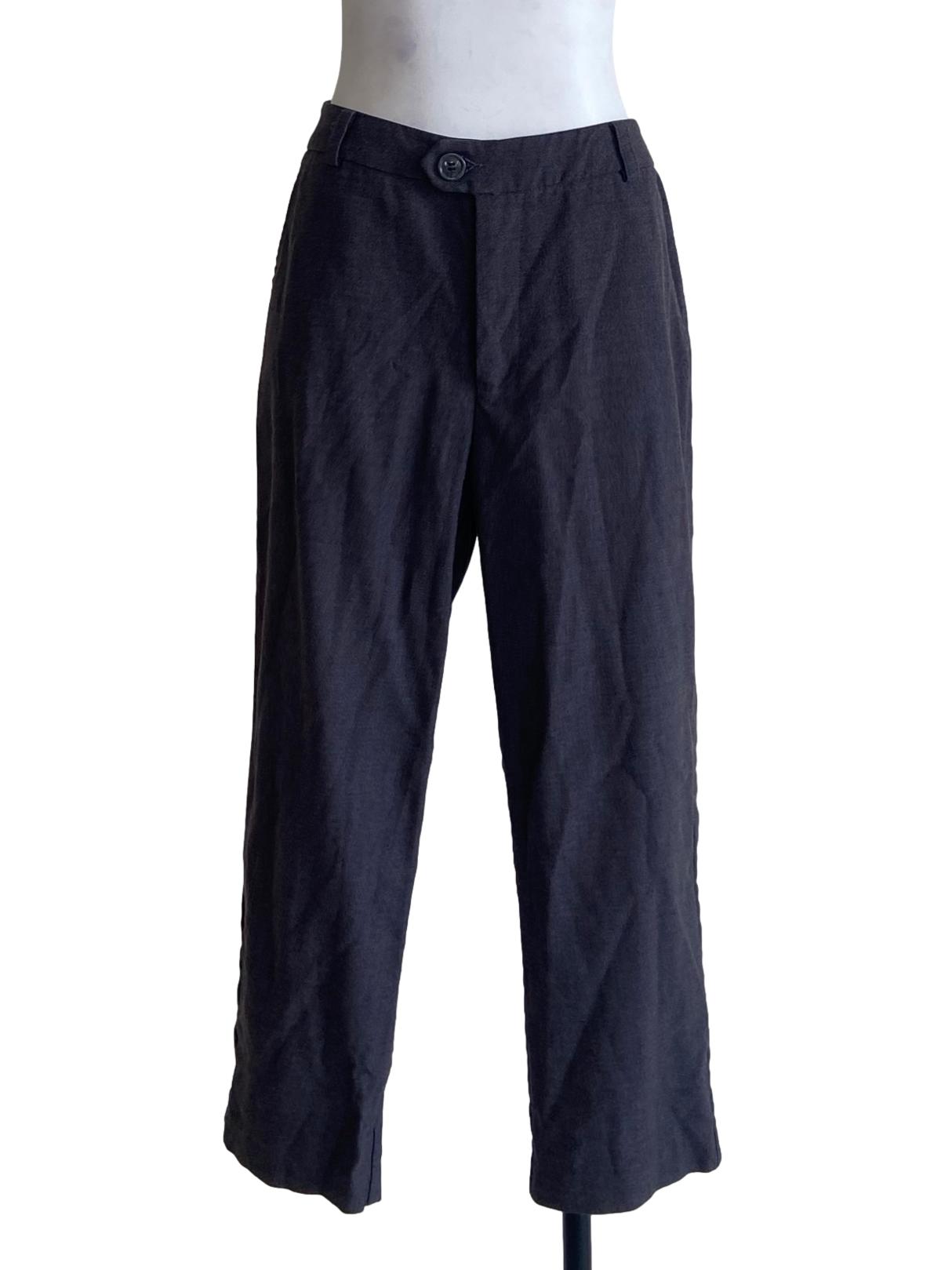 Fog Grey Herringbone Straight Formal Pants