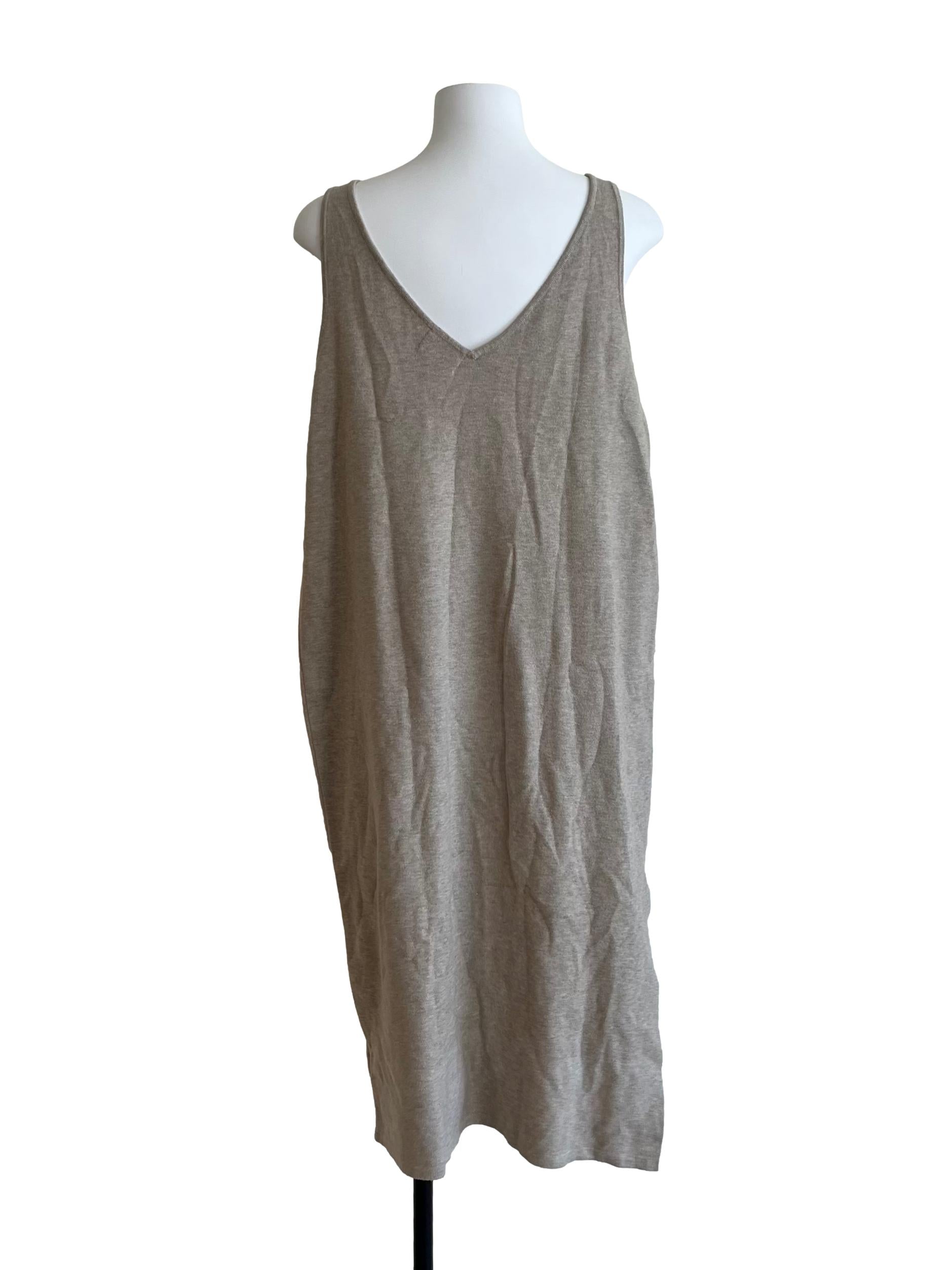 Sleeveless V-Neck Knit Dress OSN