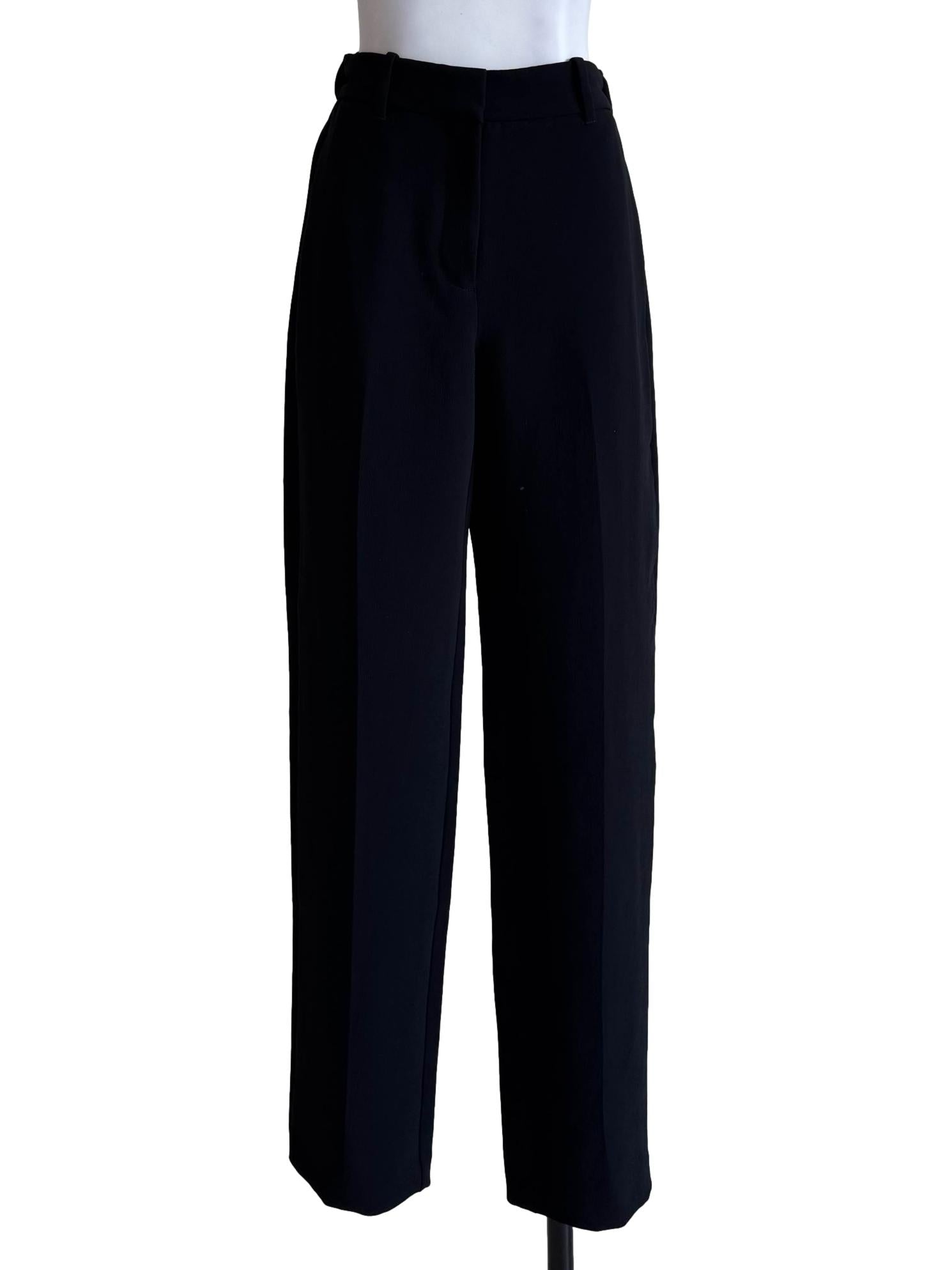 Textured Black Formal Pants