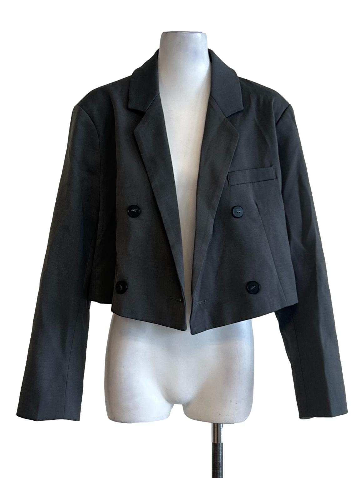 Grey Cropped Blazer
