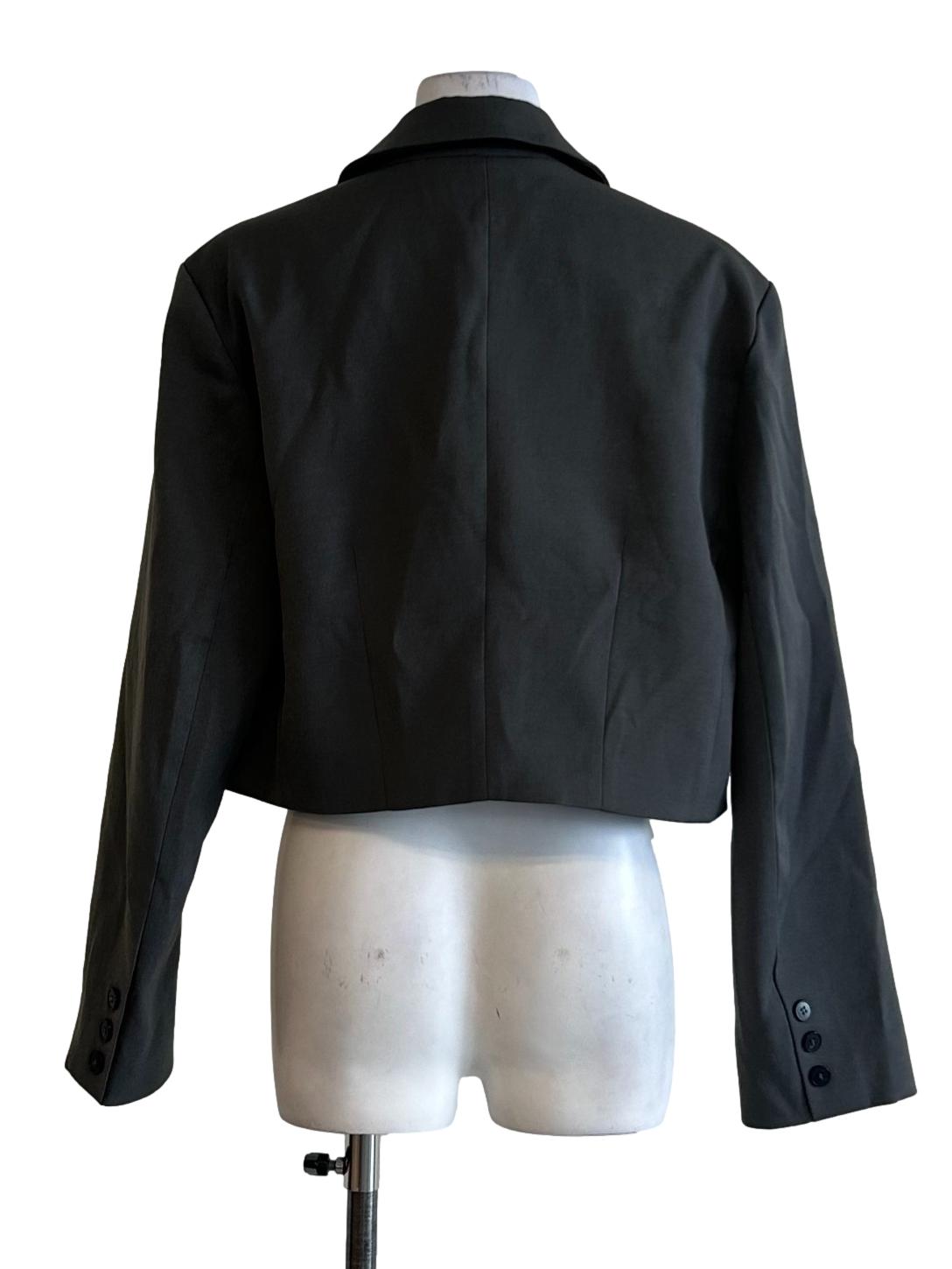 Grey Cropped Blazer