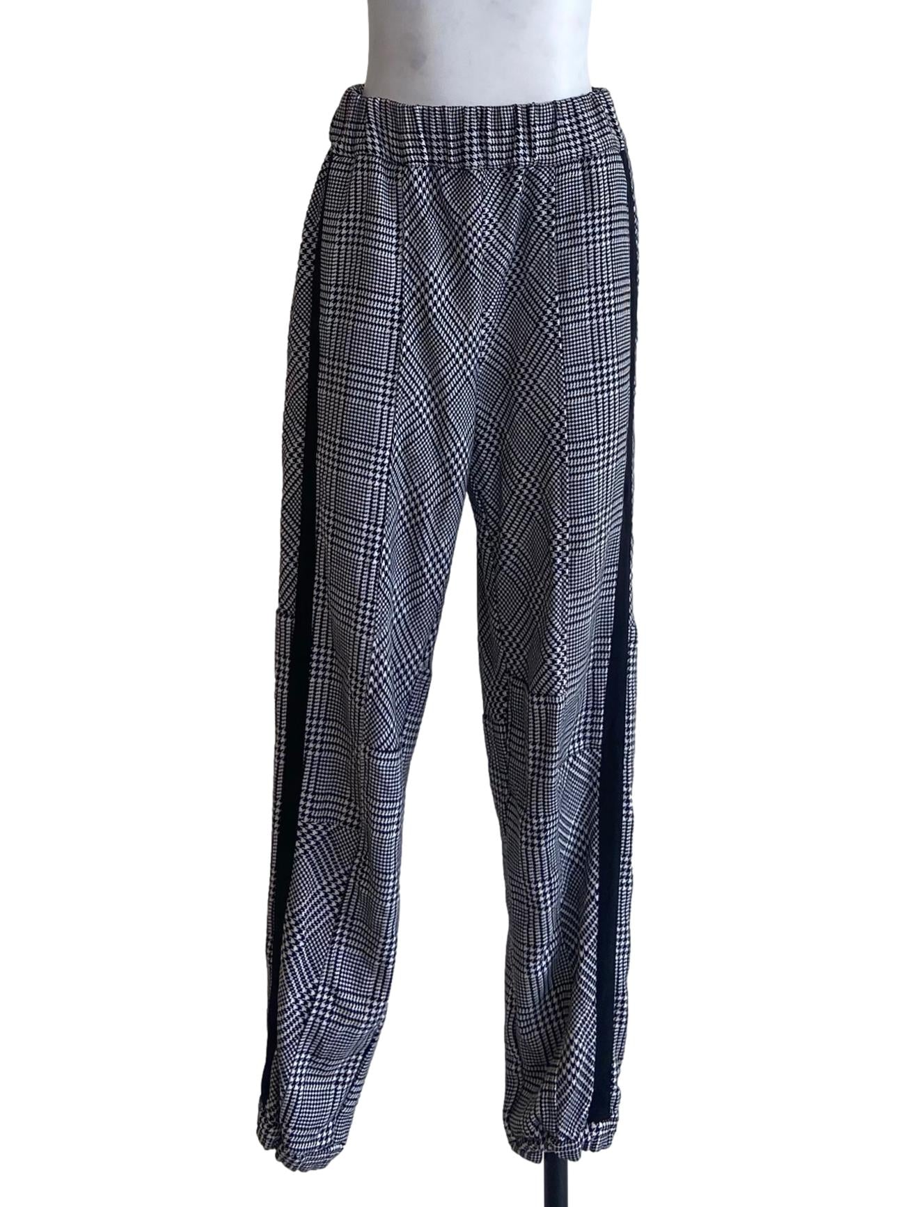 Black Tartan Jogger Pants