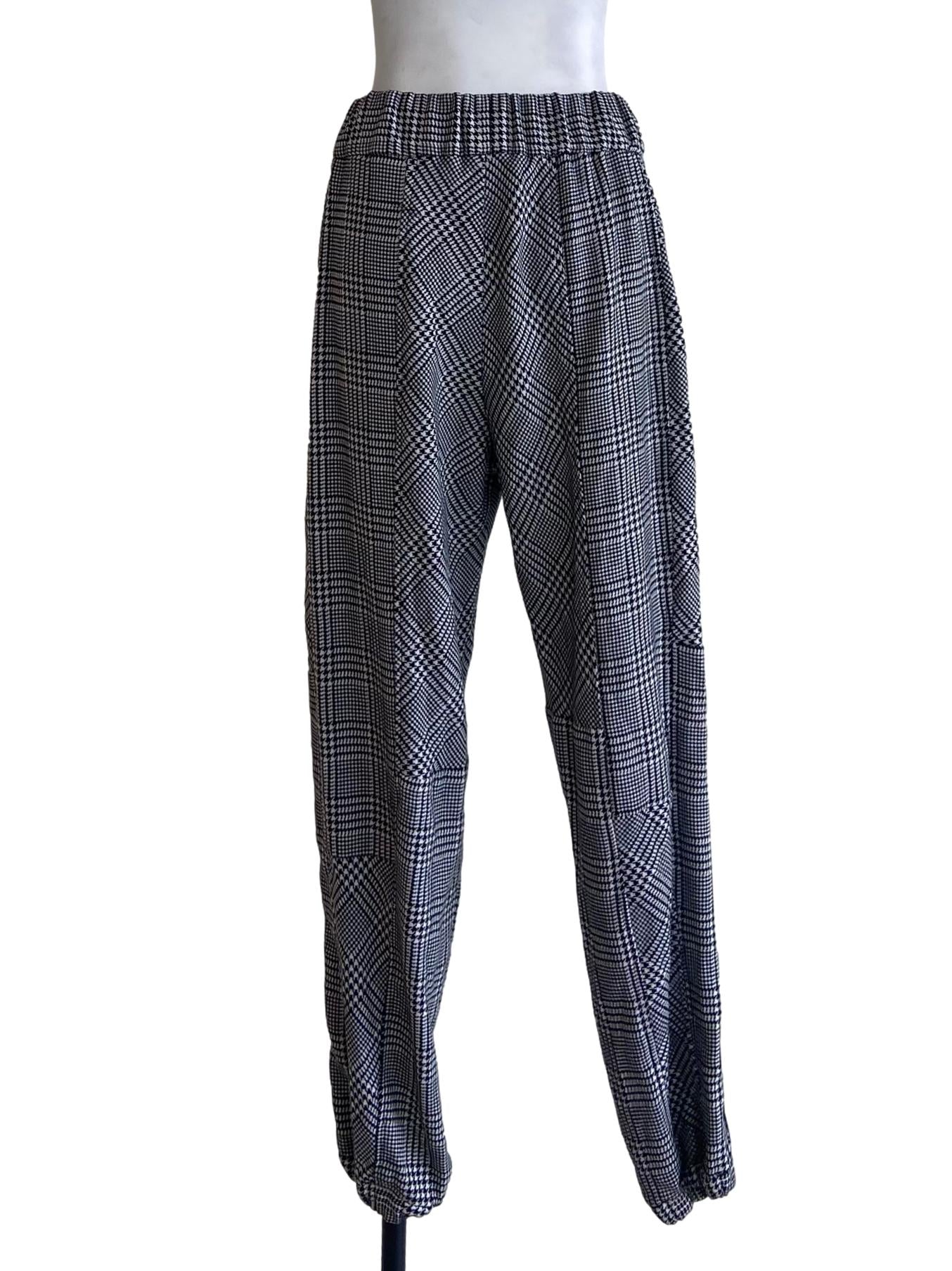 Black Tartan Jogger Pants