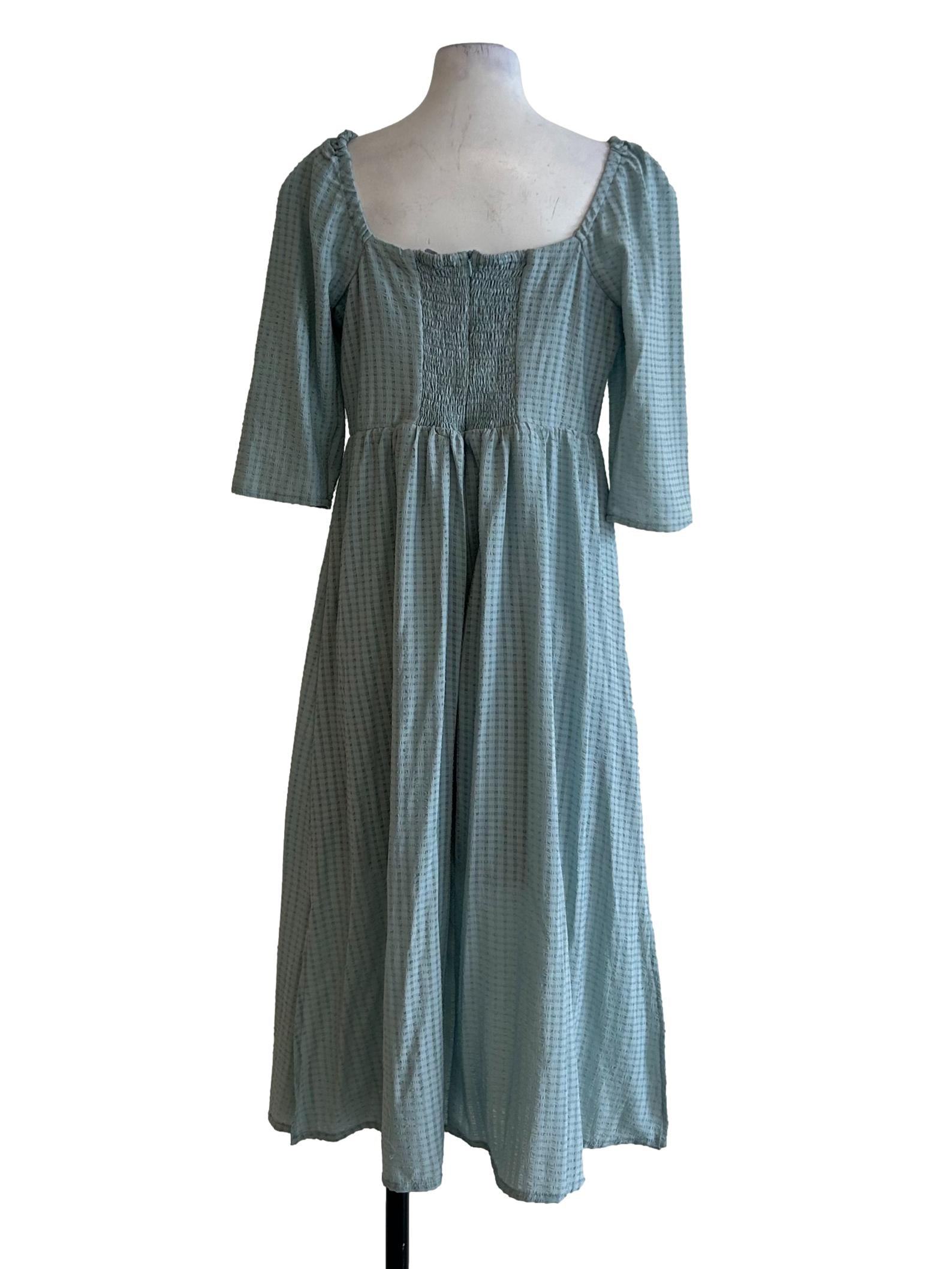 Teal Blue Textured Mini Dress