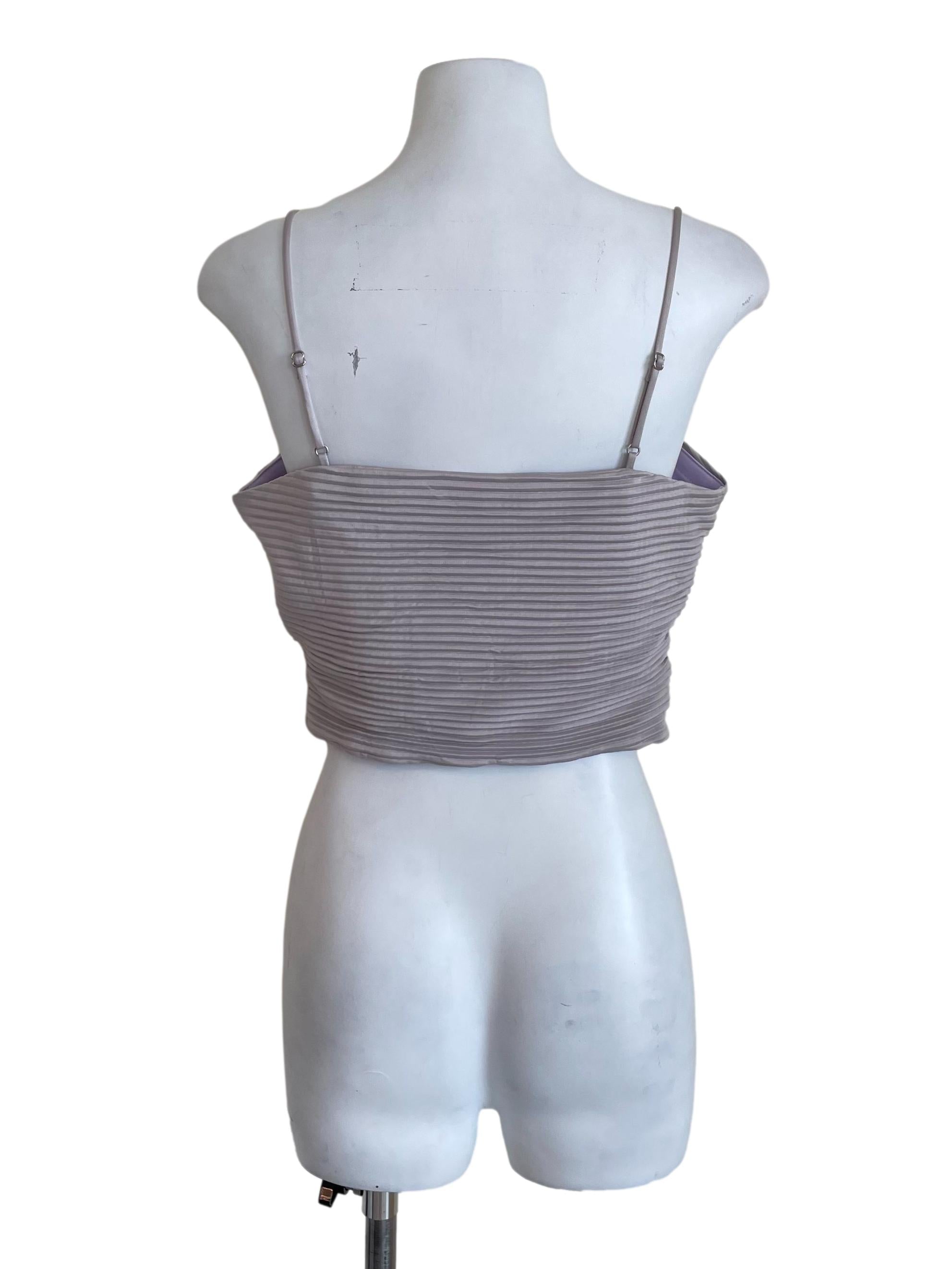 Lilac Accordion Crop Camisole