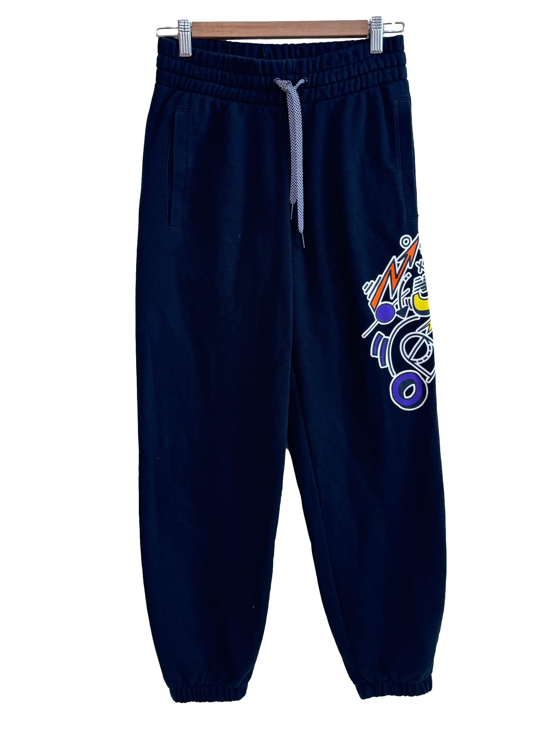 Black Graphic Sweatpants