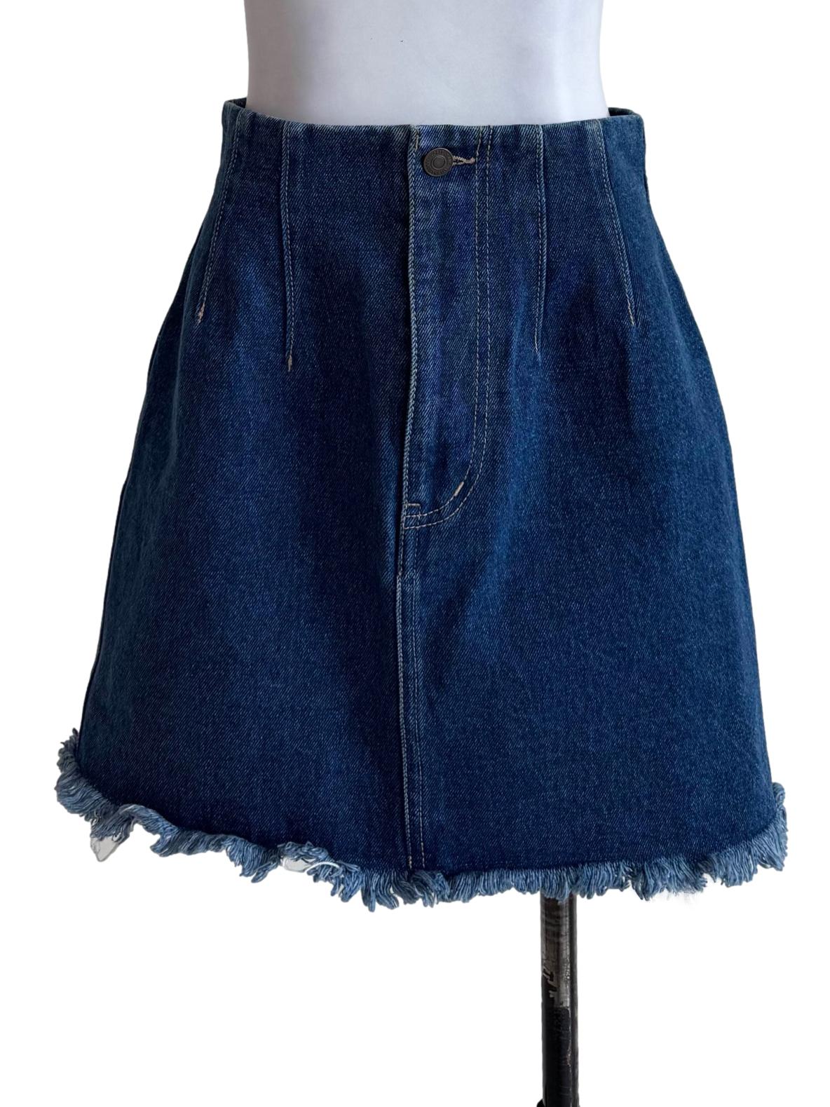 Deep Denim Mini Skirt