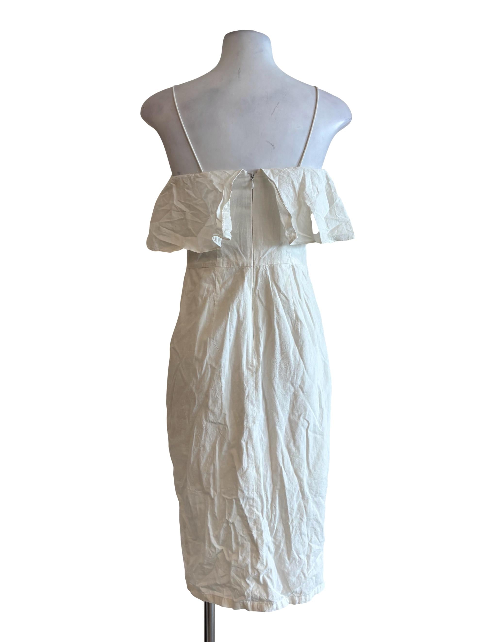 Pearl White Drape Camisole Dress LB