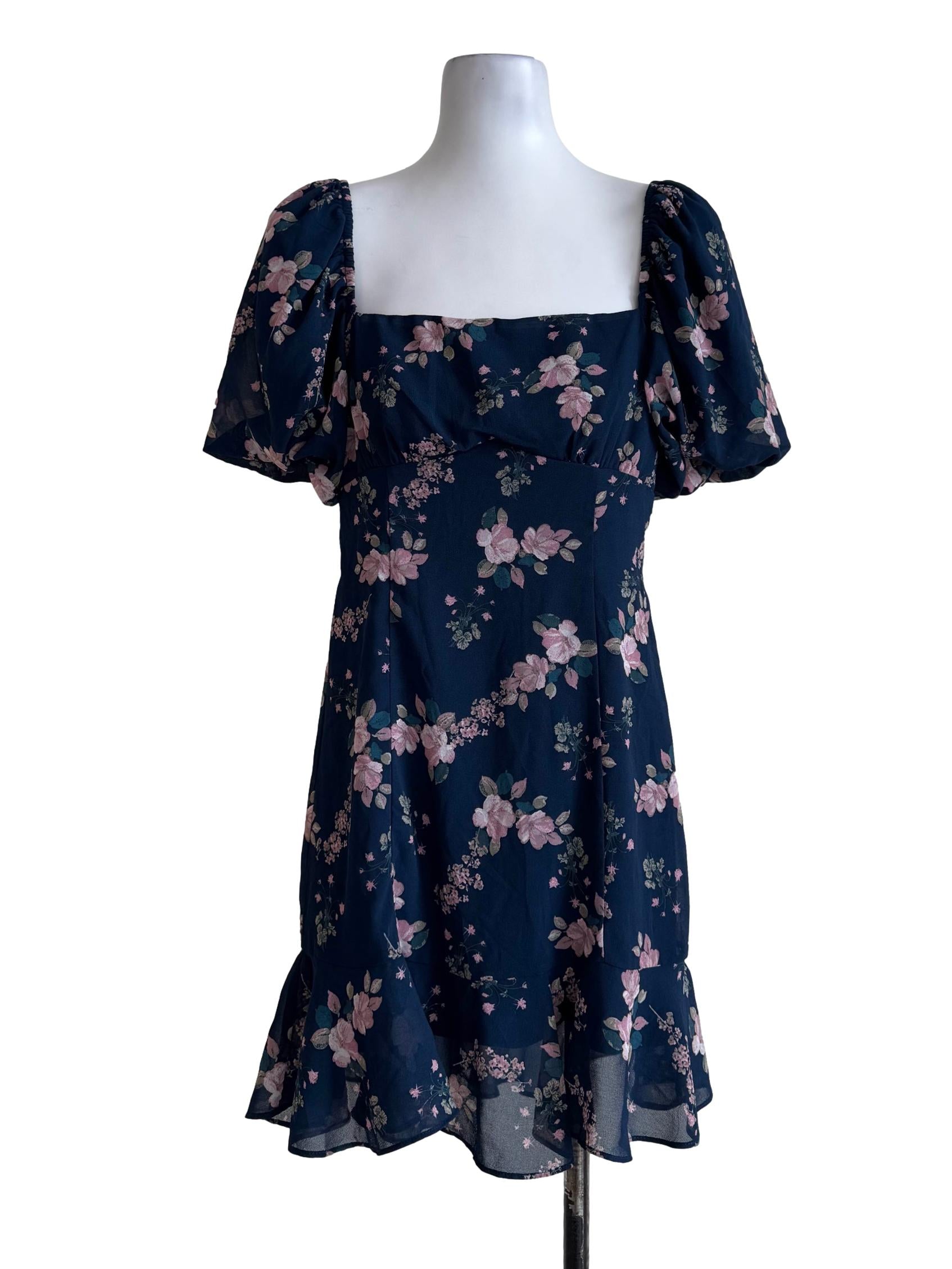 Steel Blue Prints Dress