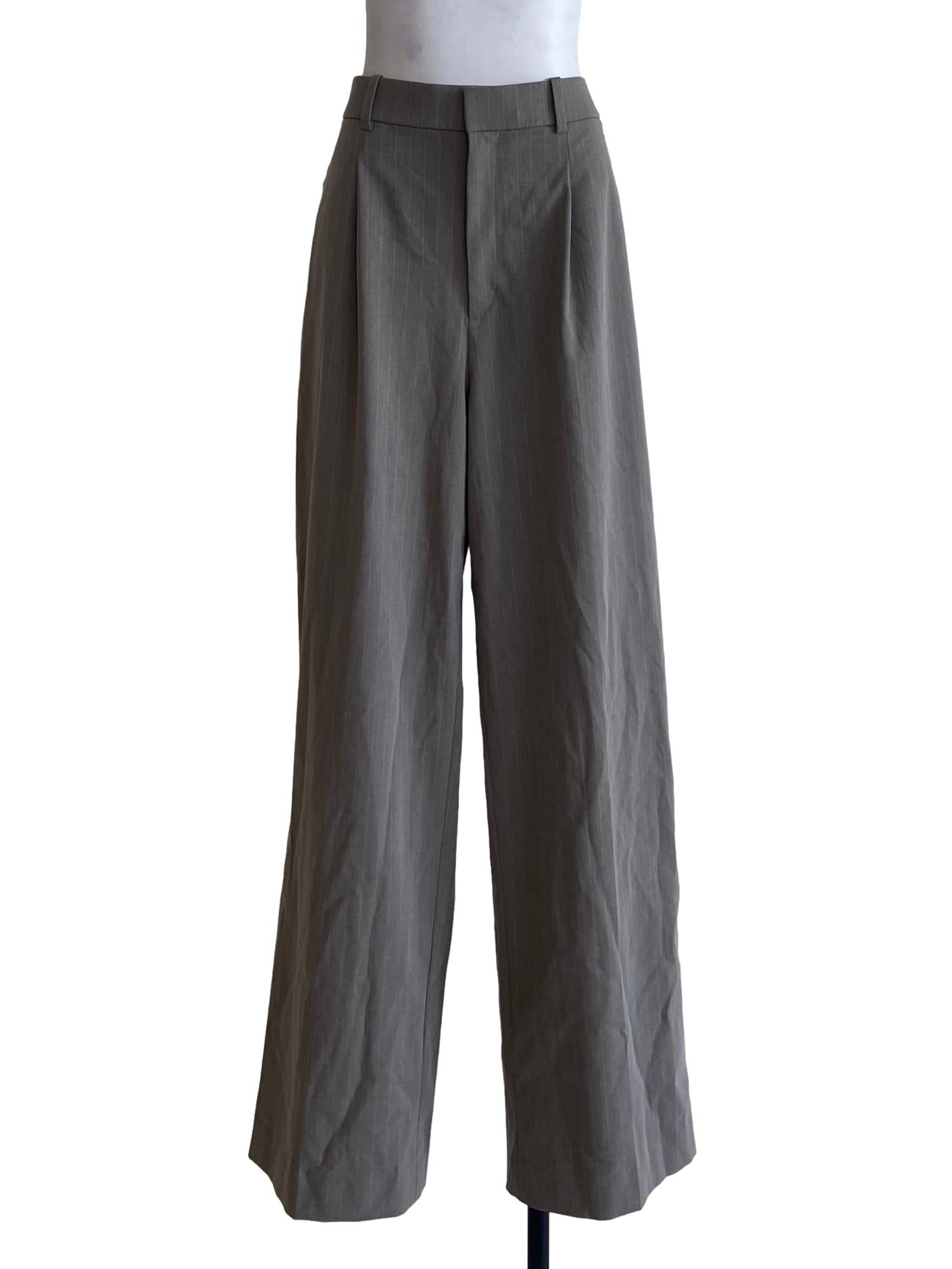 Grey Pinstripe Formal Pants