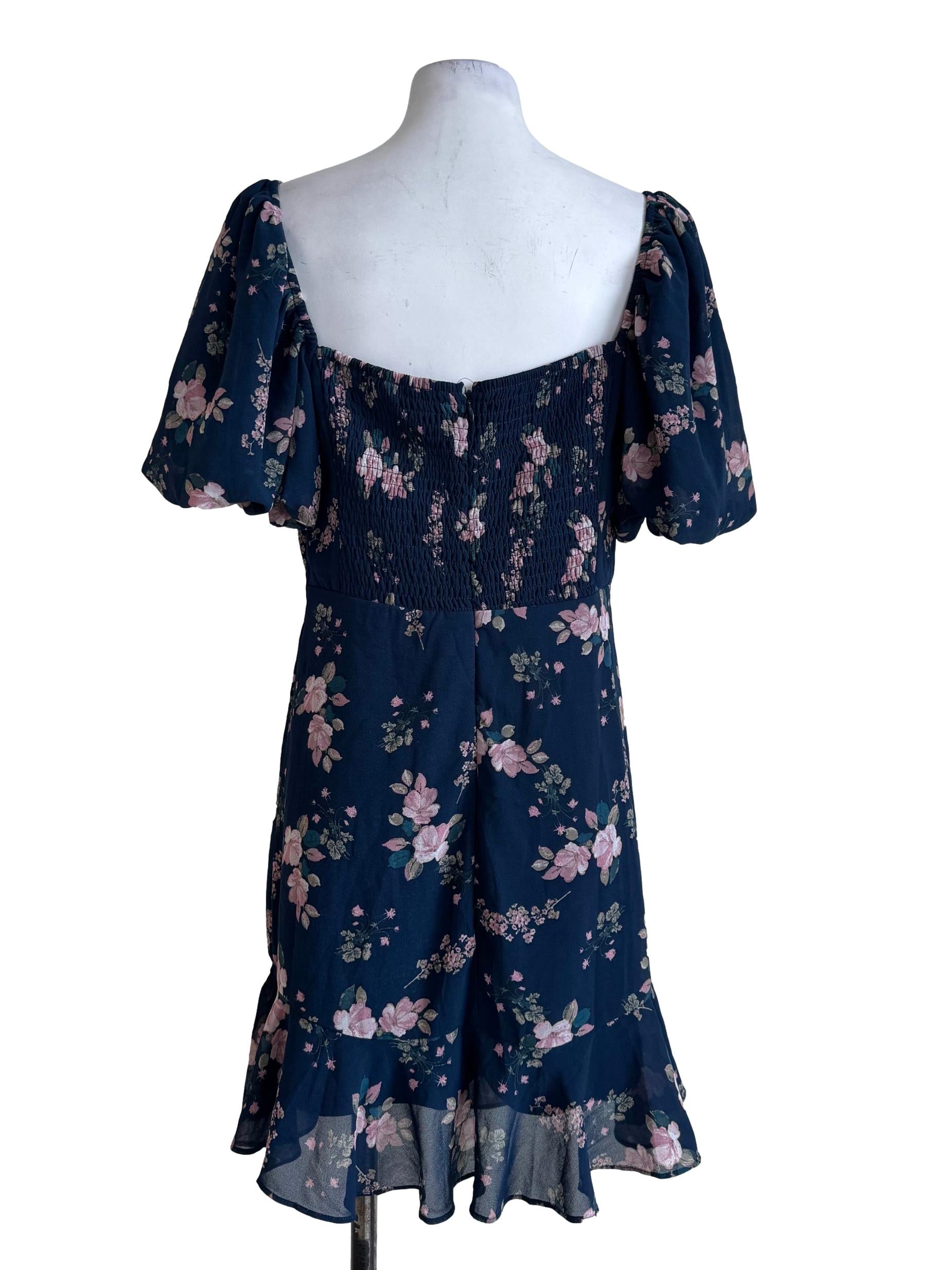 Steel Blue Prints Dress