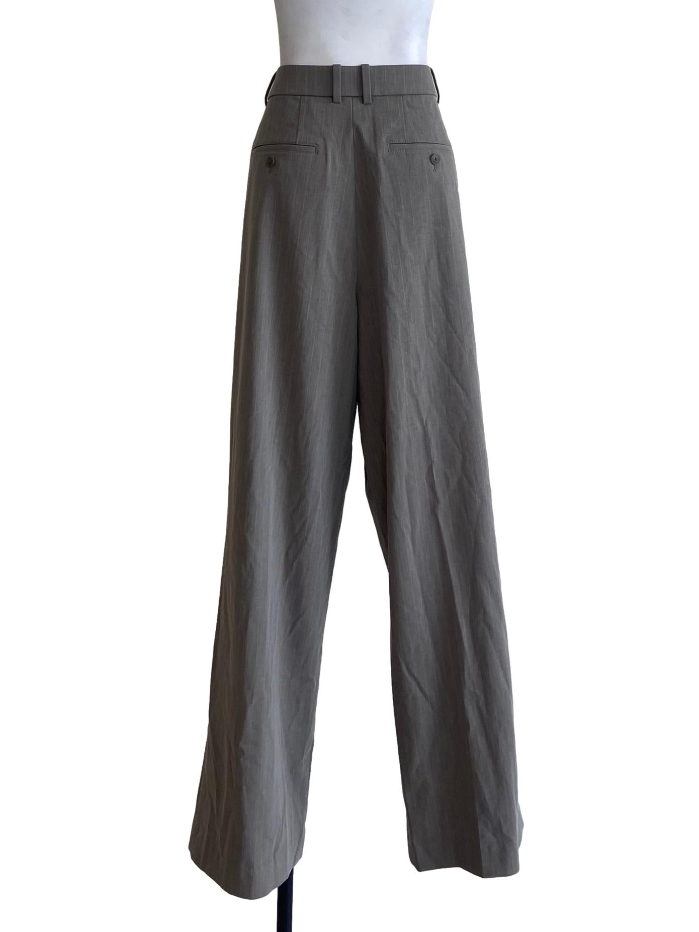 Grey Pinstripe Formal Pants