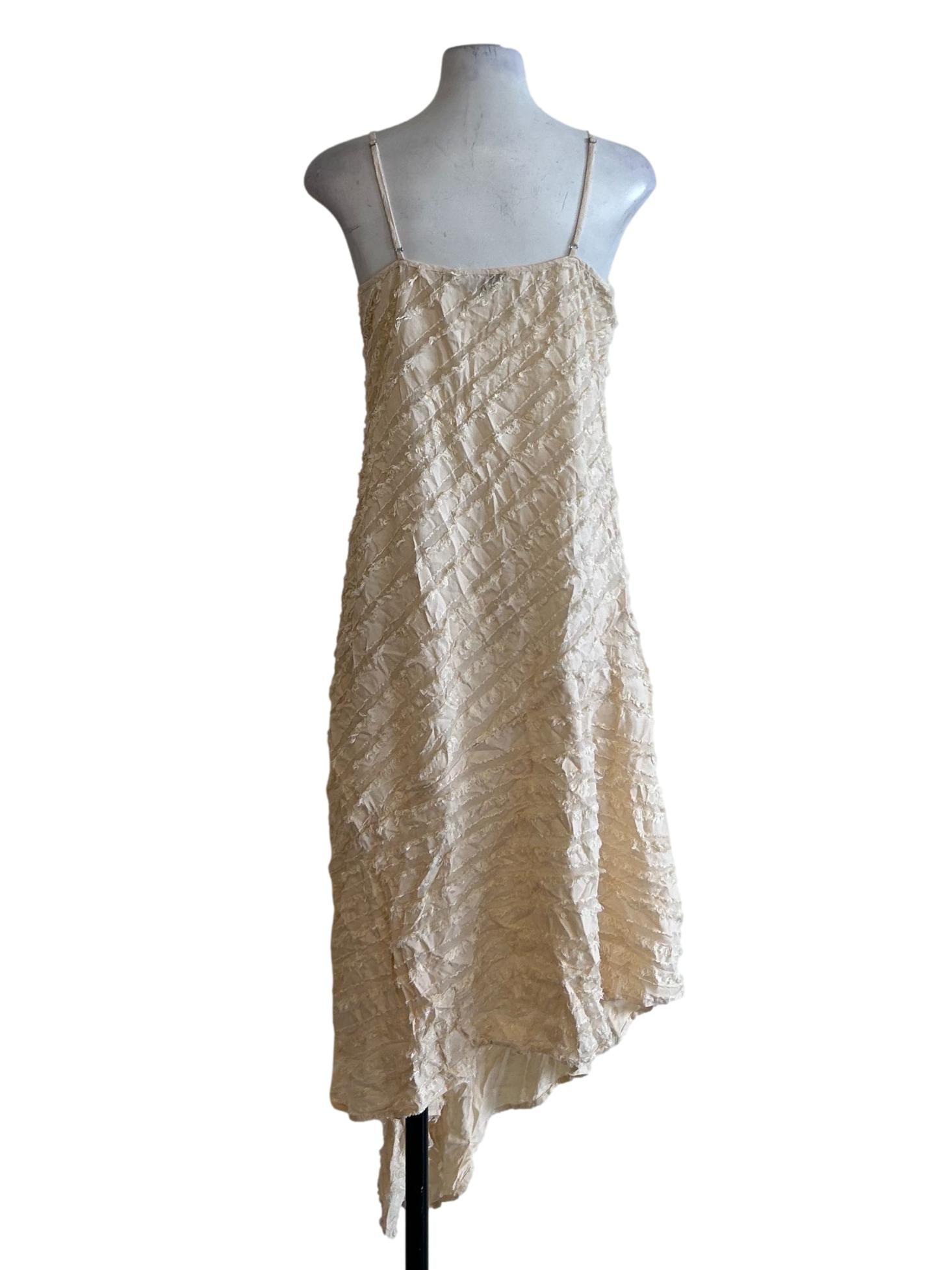 Cream Asymmetrical Dress