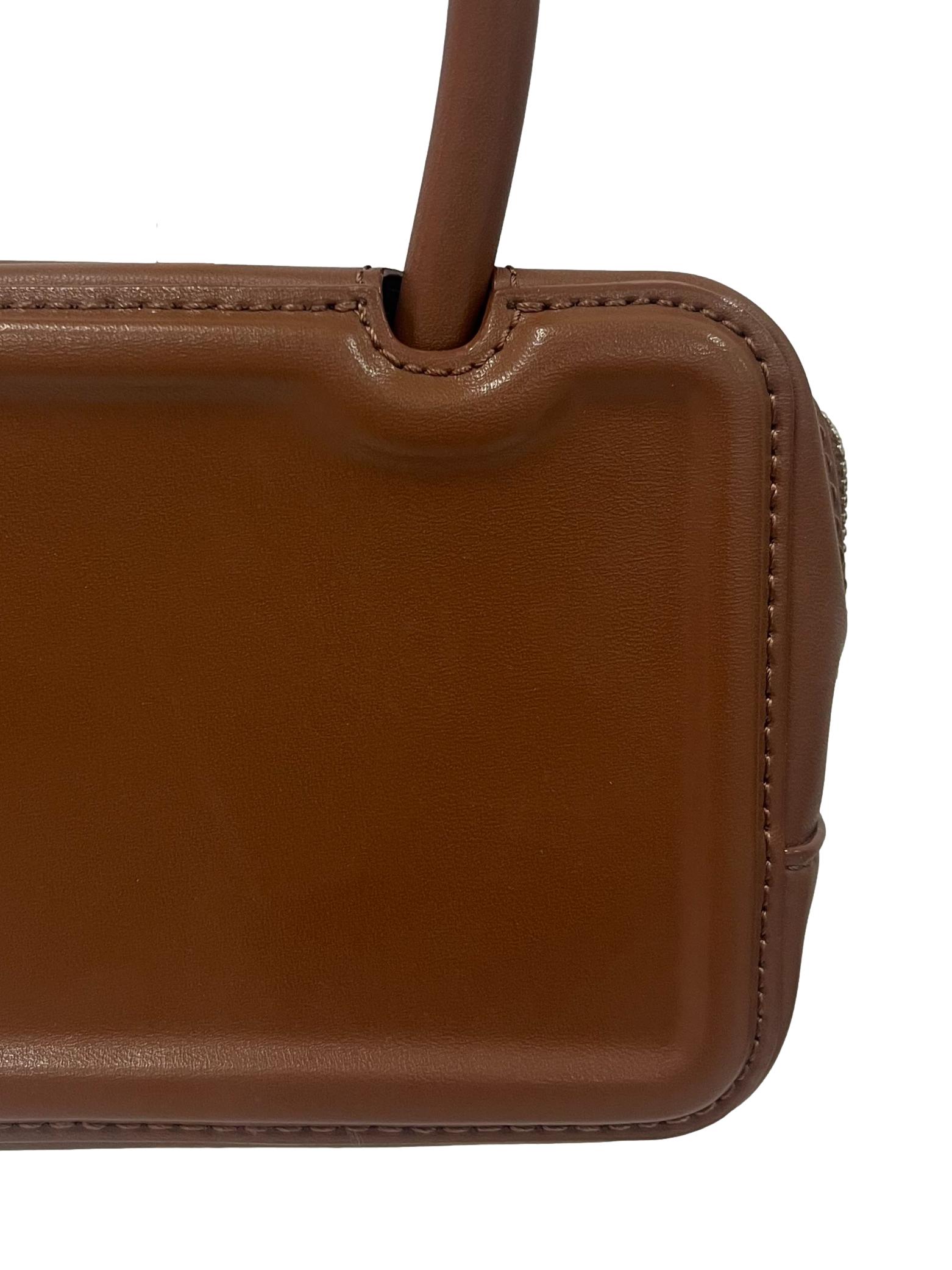 Brown Mini Handbag With Detachable Straps