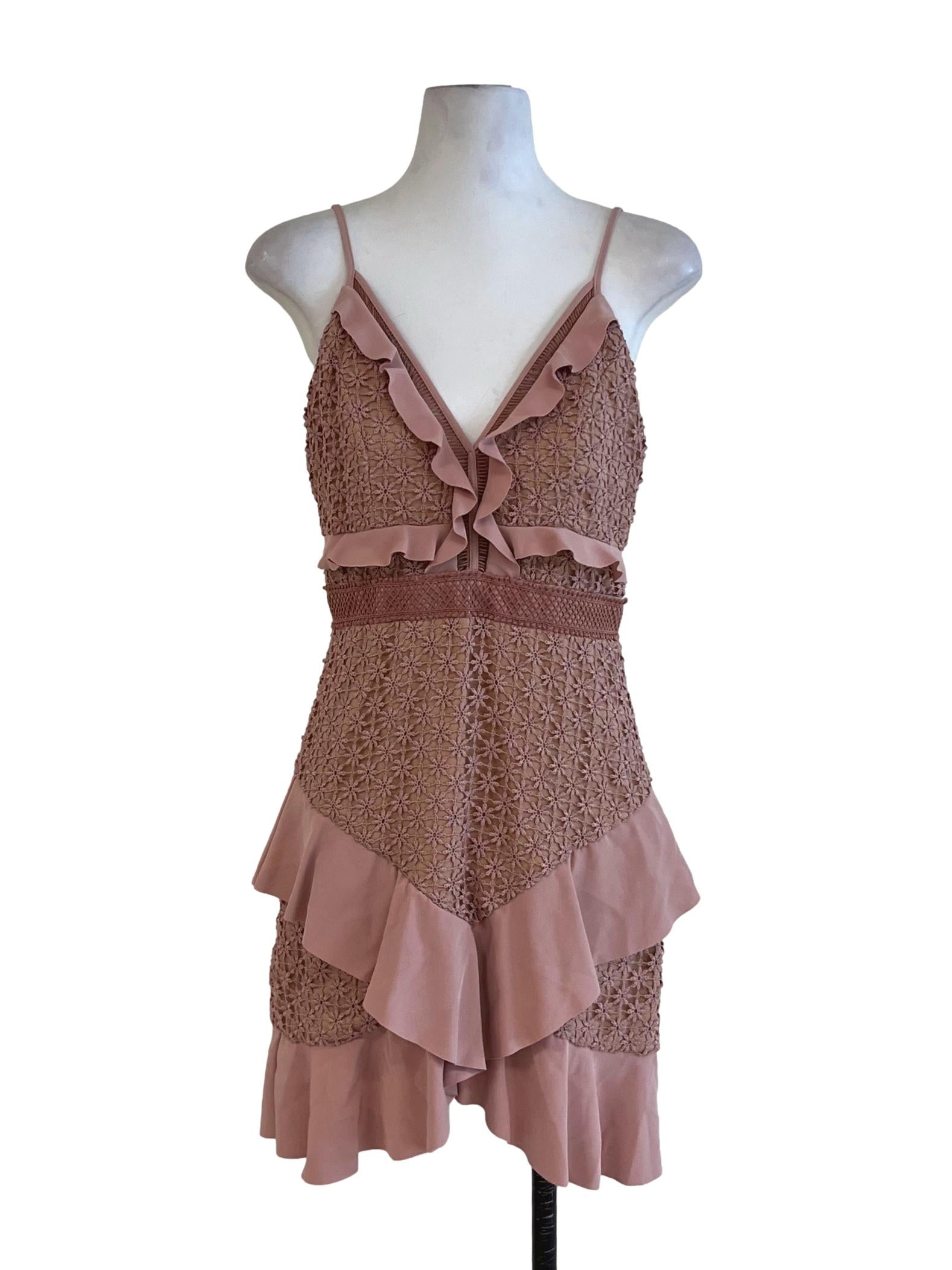 Blush Pink Lace Babydoll Dress