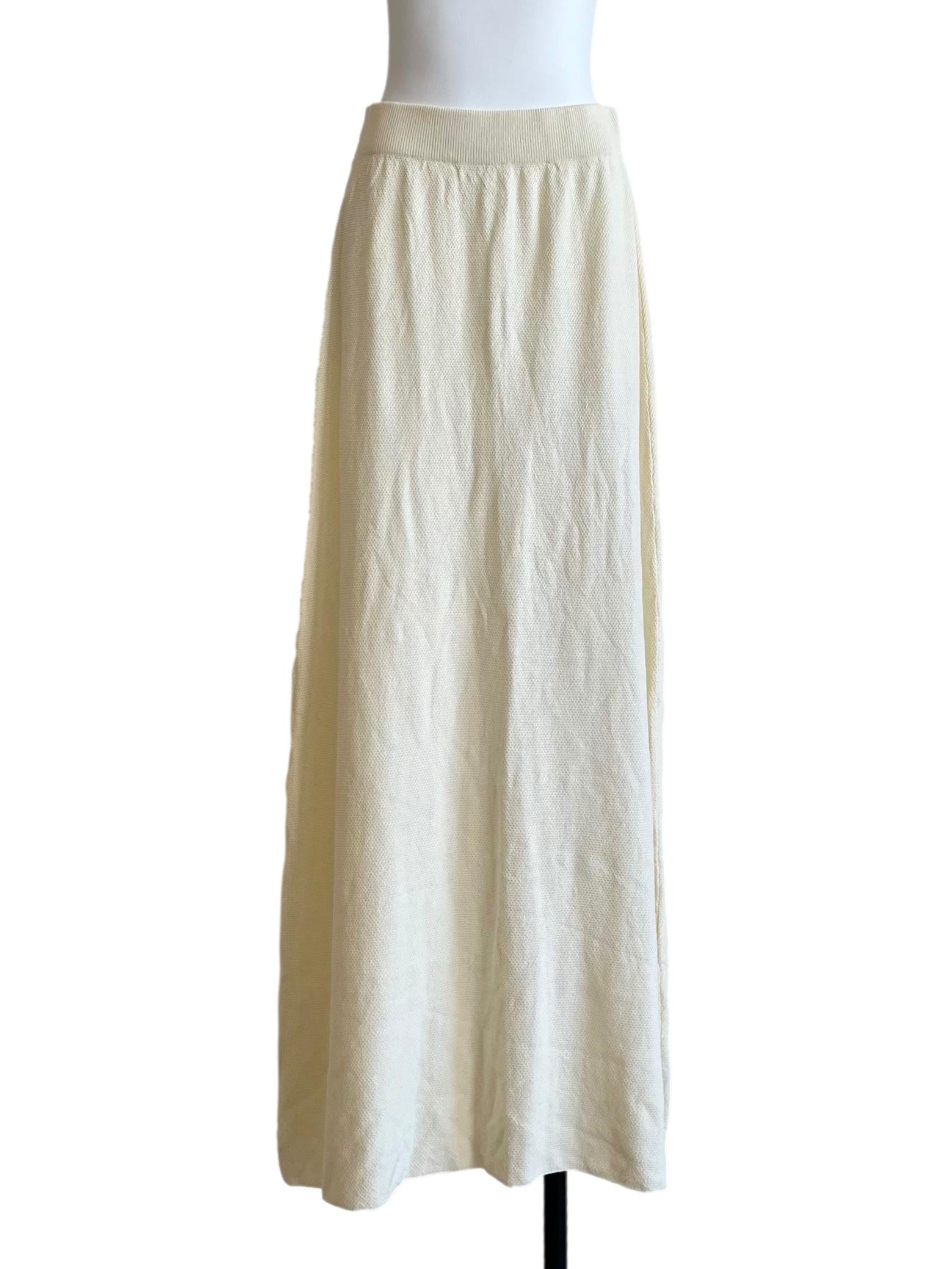 Ivory Cream A-Line Skirt