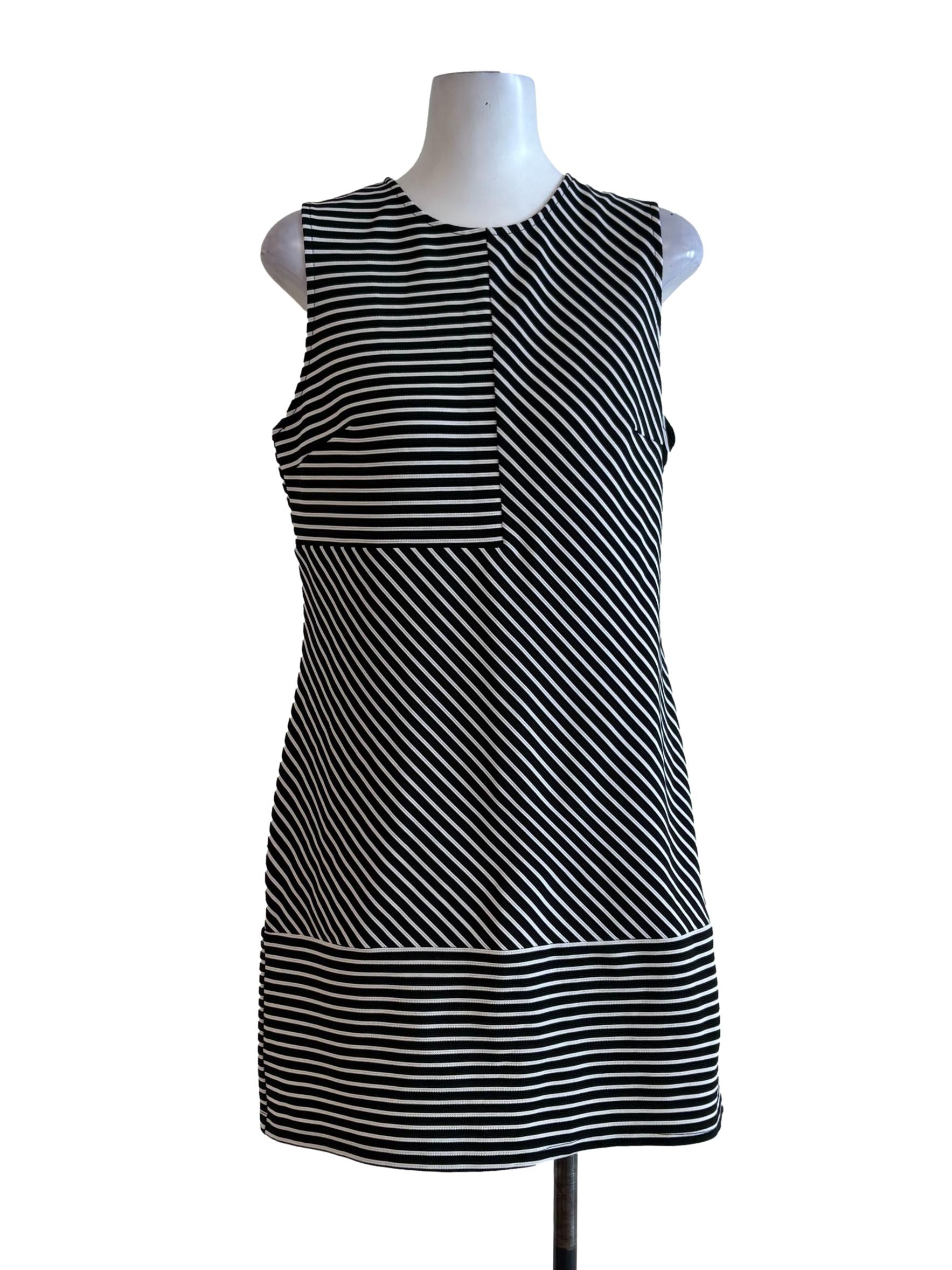 Black Stripes Shift Dress