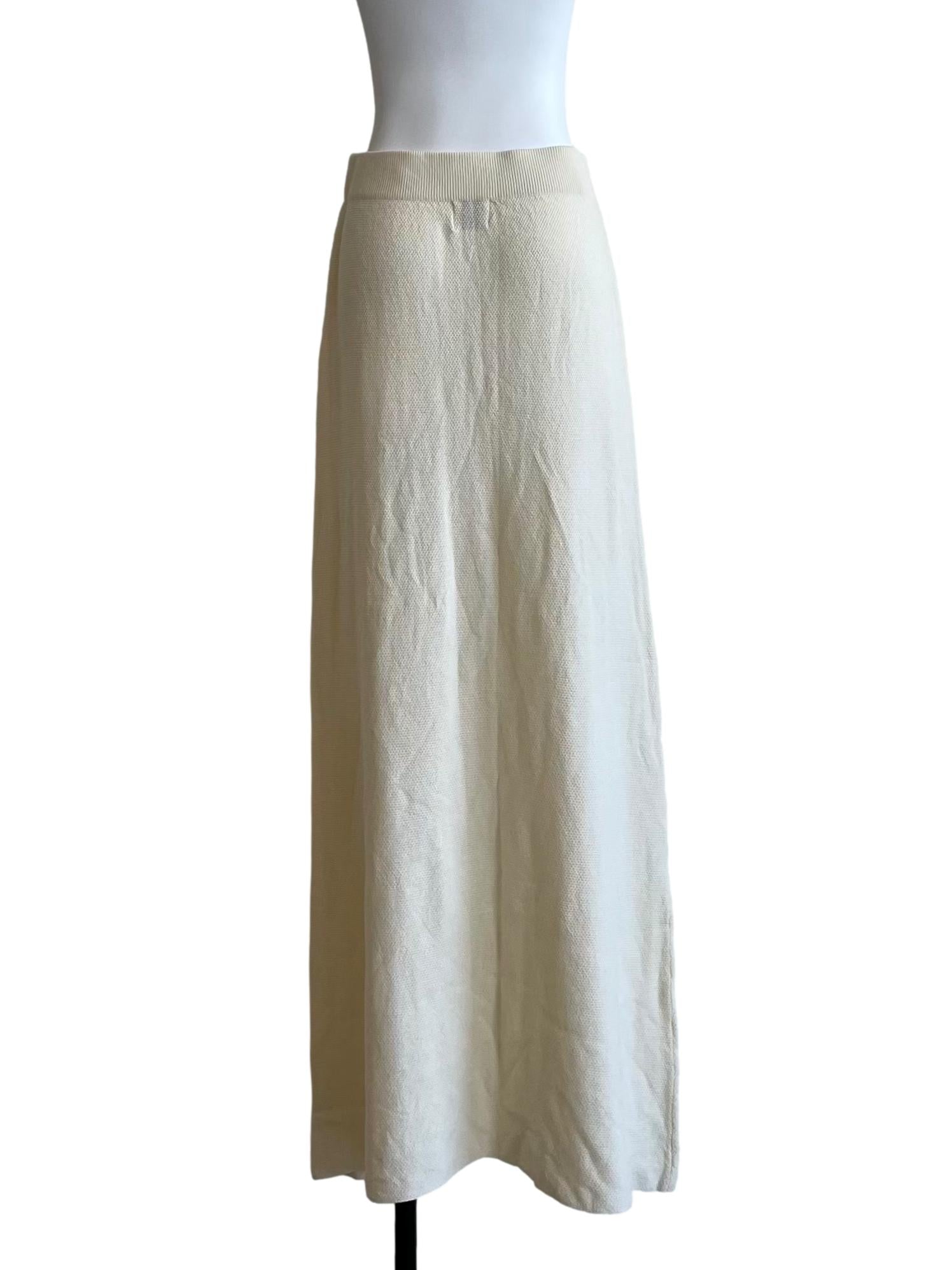 Ivory Cream A-Line Skirt
