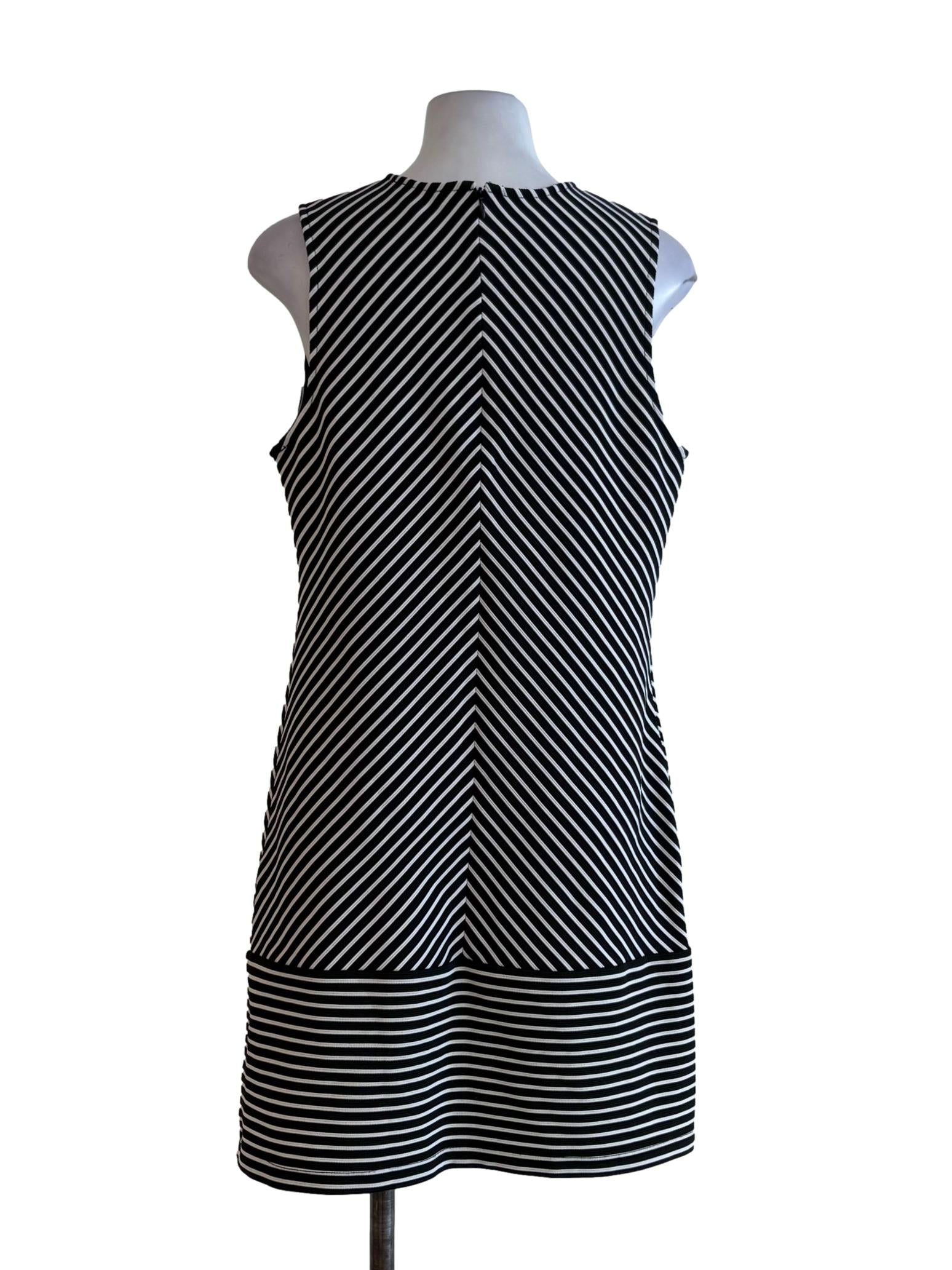 Black Stripes Shift Dress