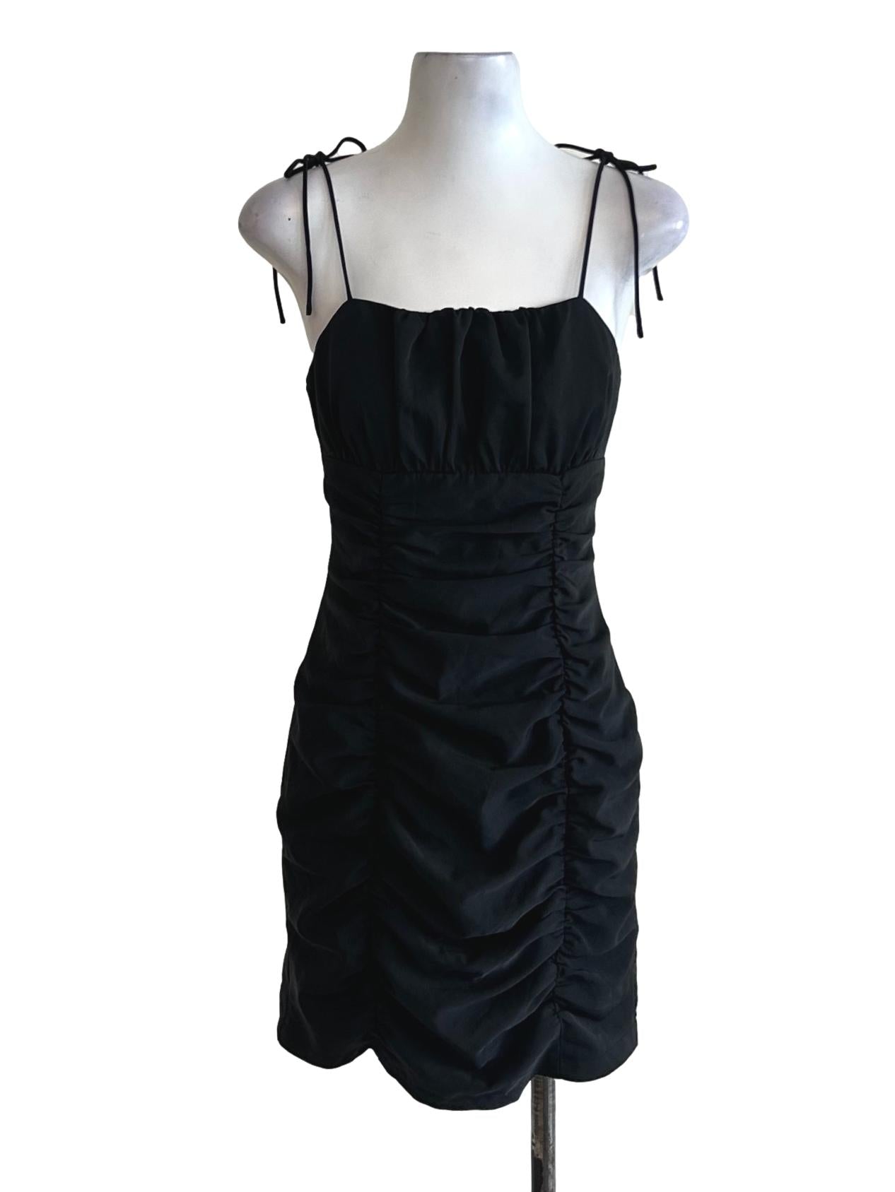 Black Spaghetti Strap Smoky Dress