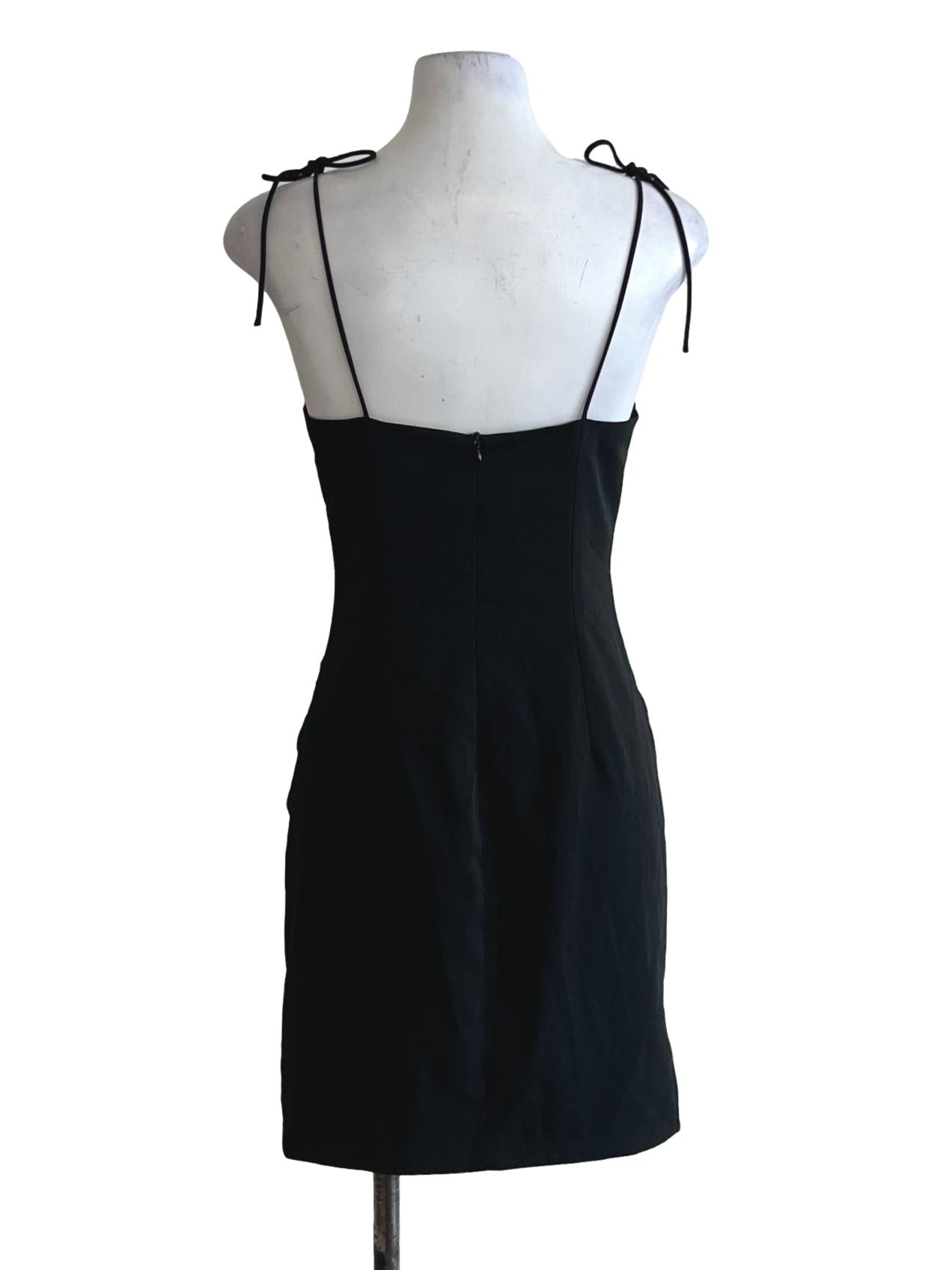 Black Spaghetti Strap Smoky Dress