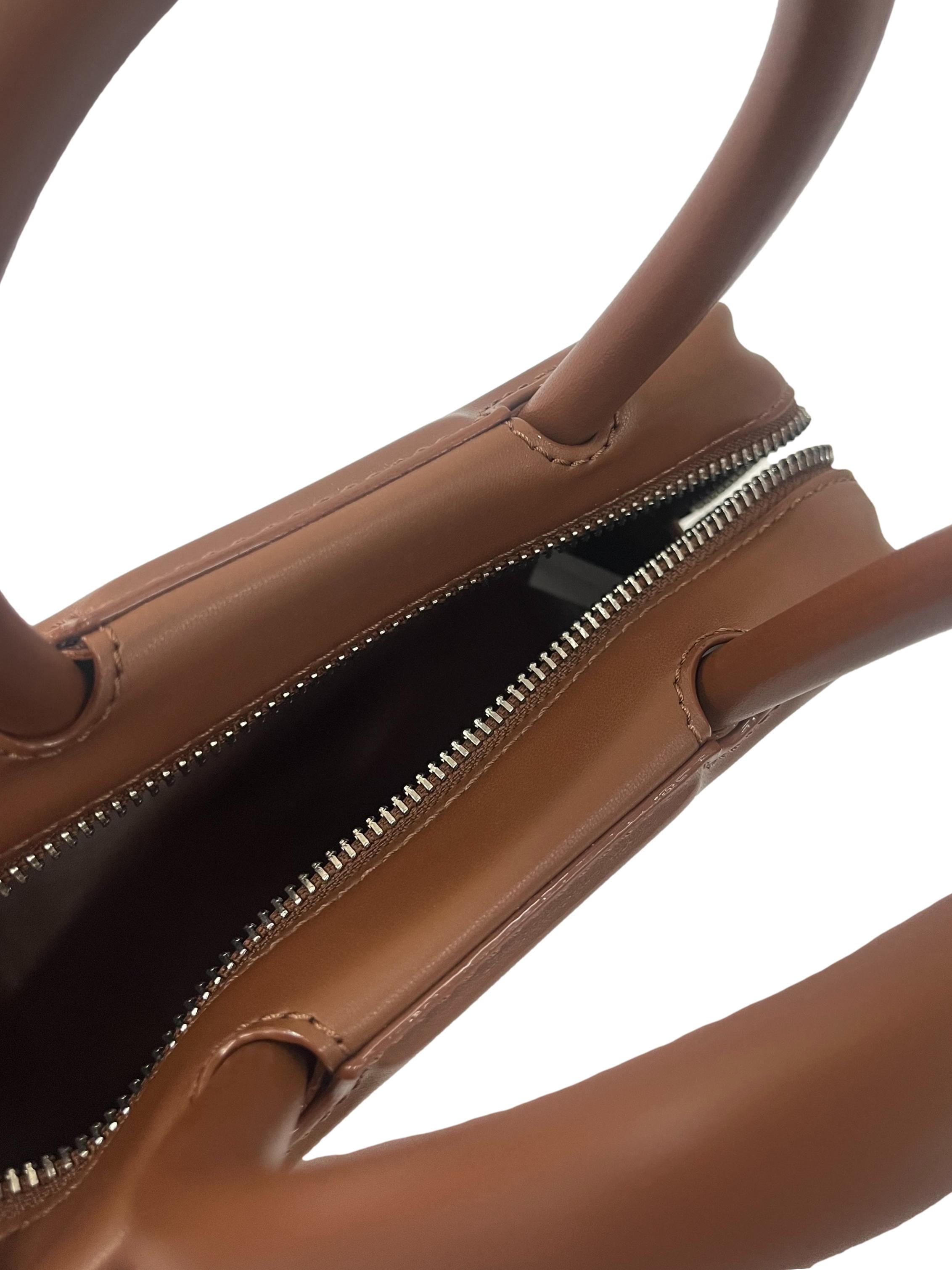 Brown Mini Handbag With Detachable Straps