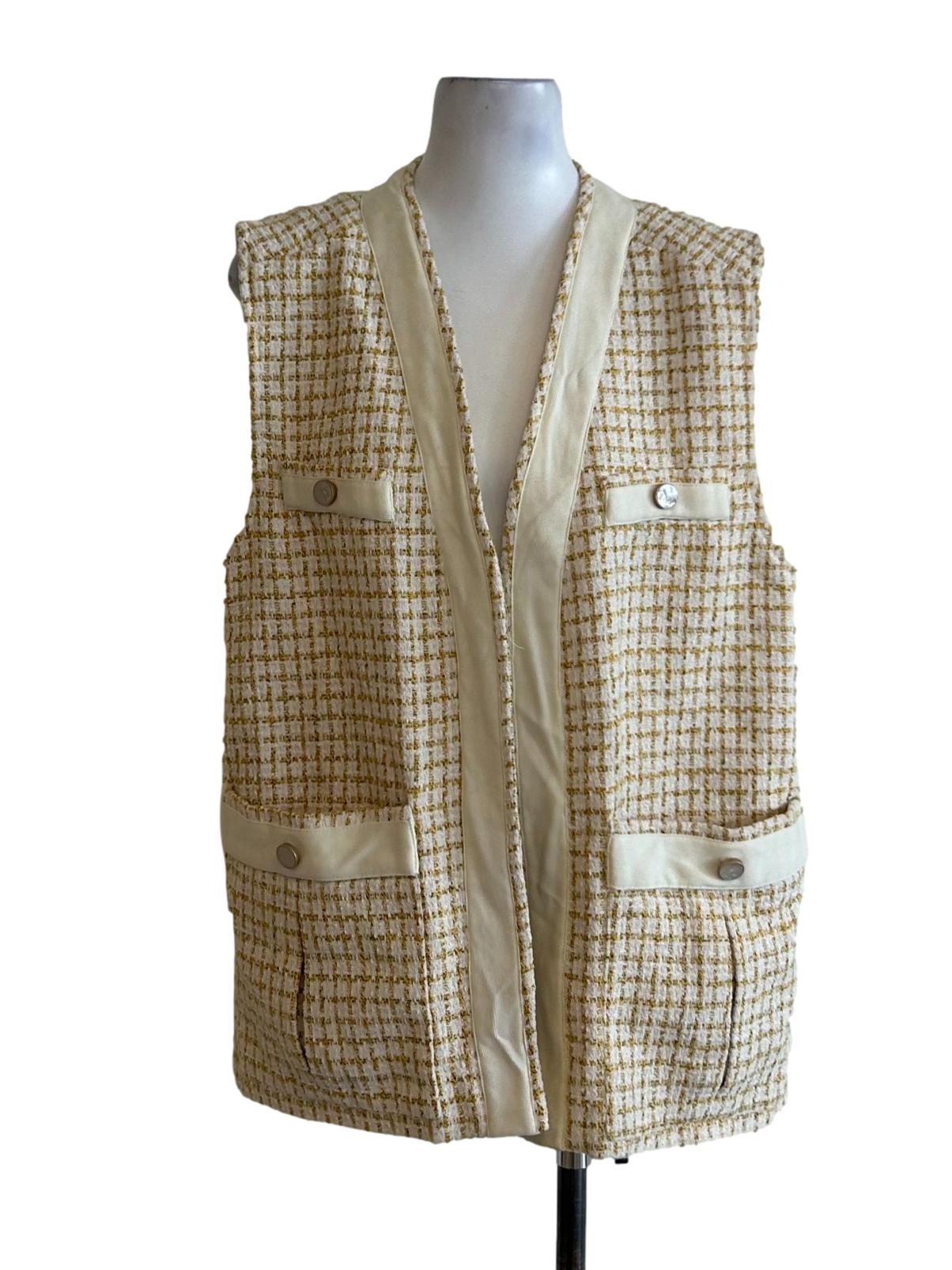 Yellow Tweed Vest