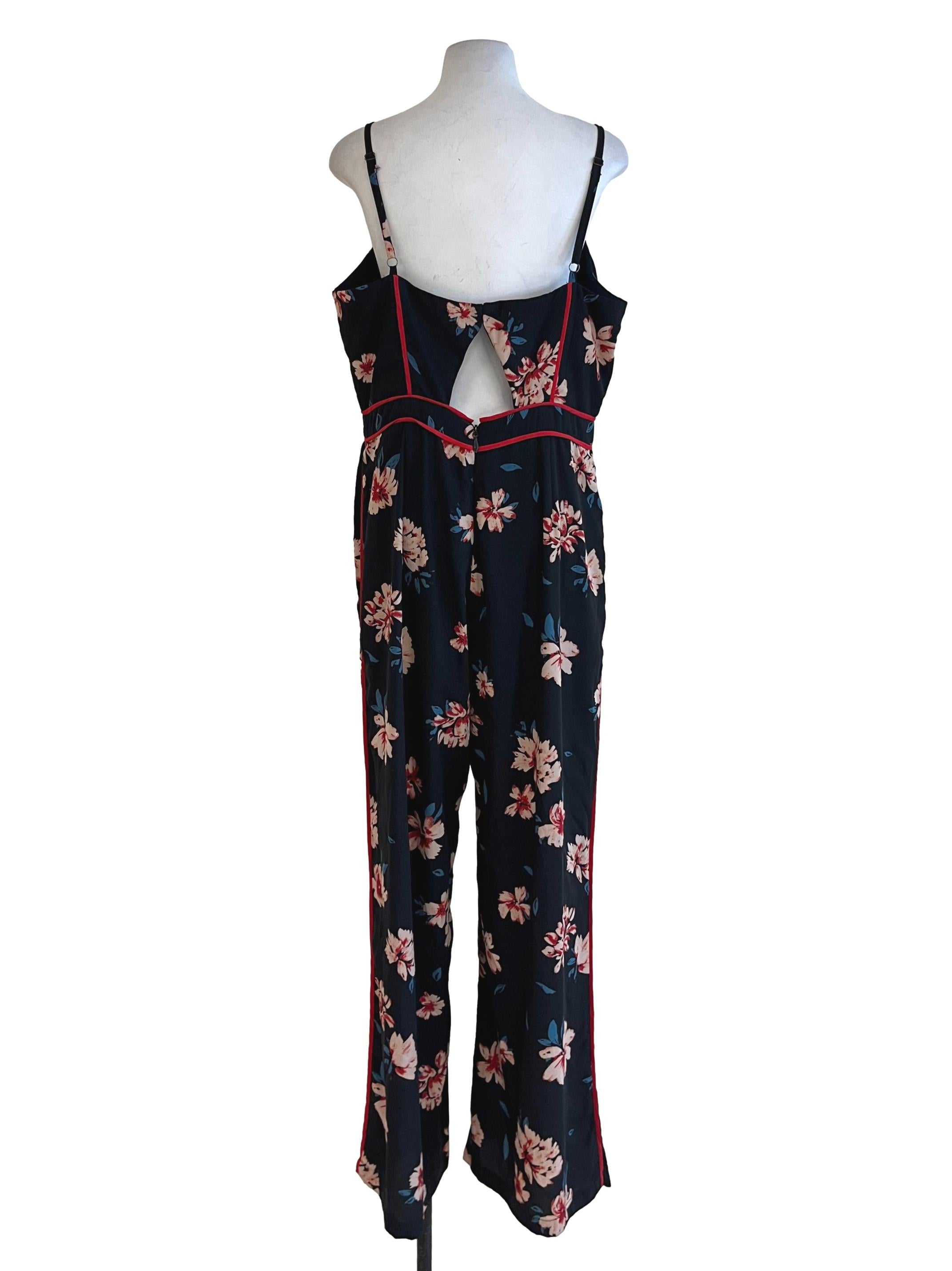Black Floral Jumpsuit