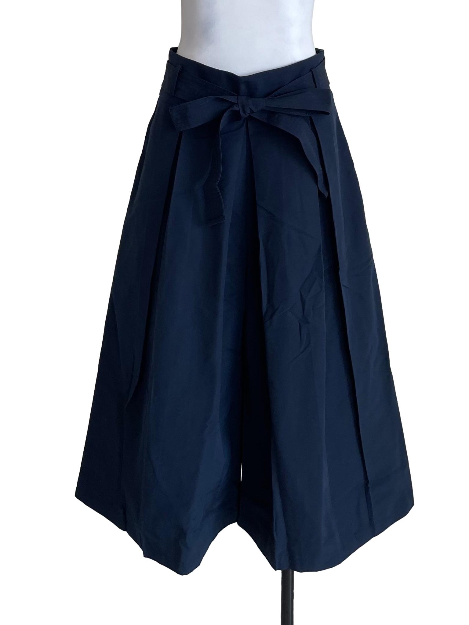 Navy Pleated Culottes