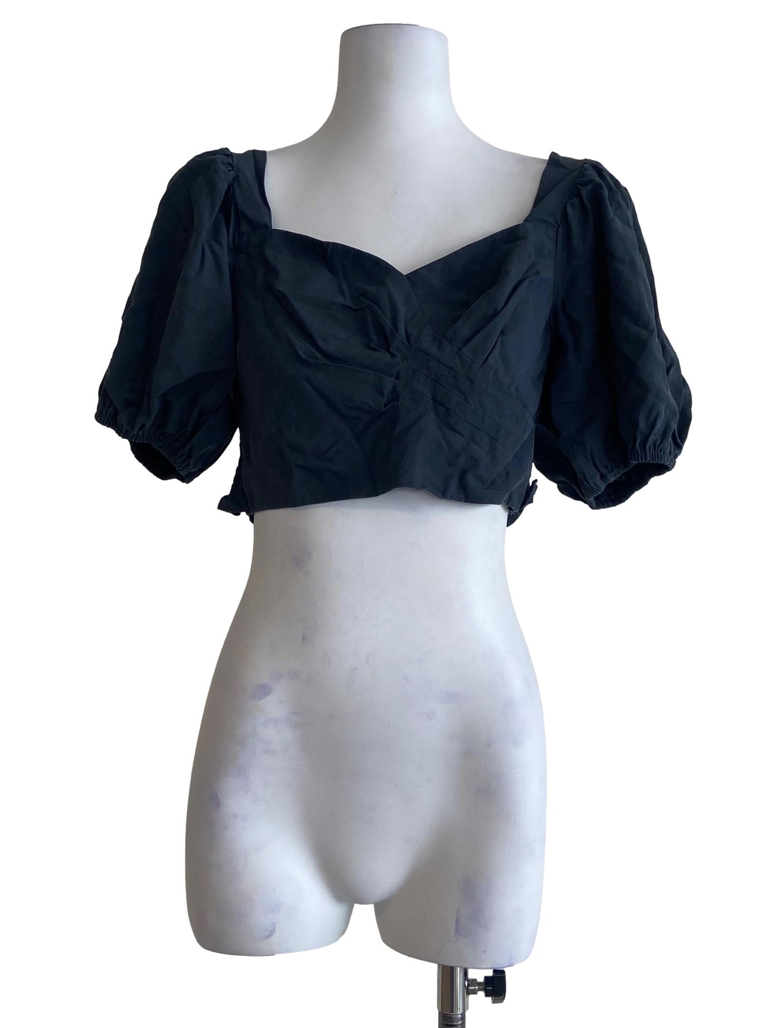 Lead Grey Crop Top