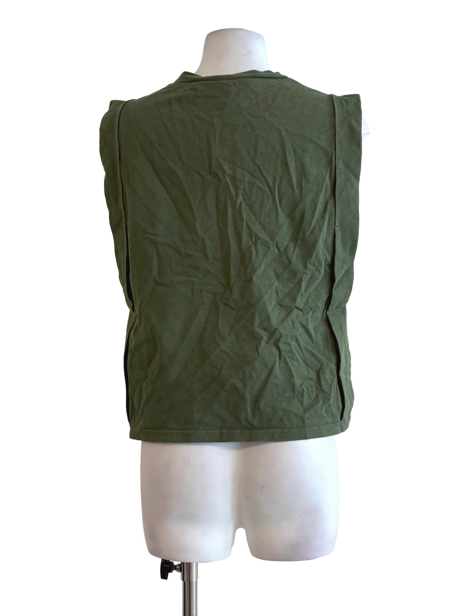 Avocado Green Sleeveless T-Shirt LB
