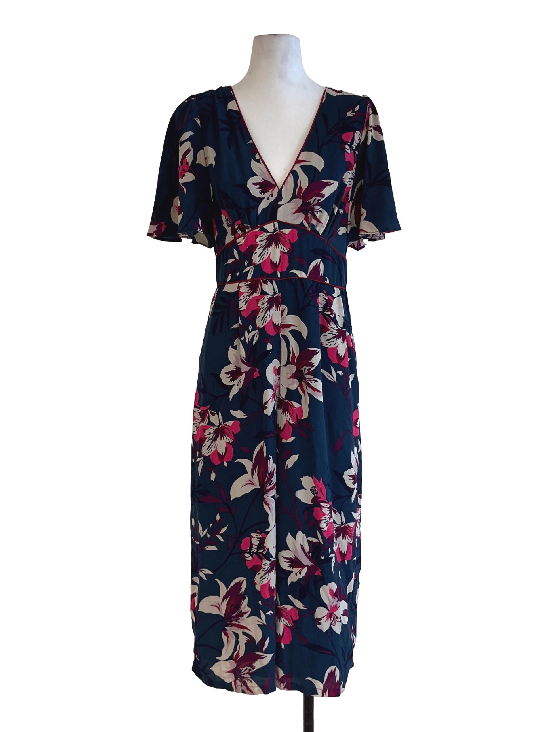 Blue Floral Jumpsuit