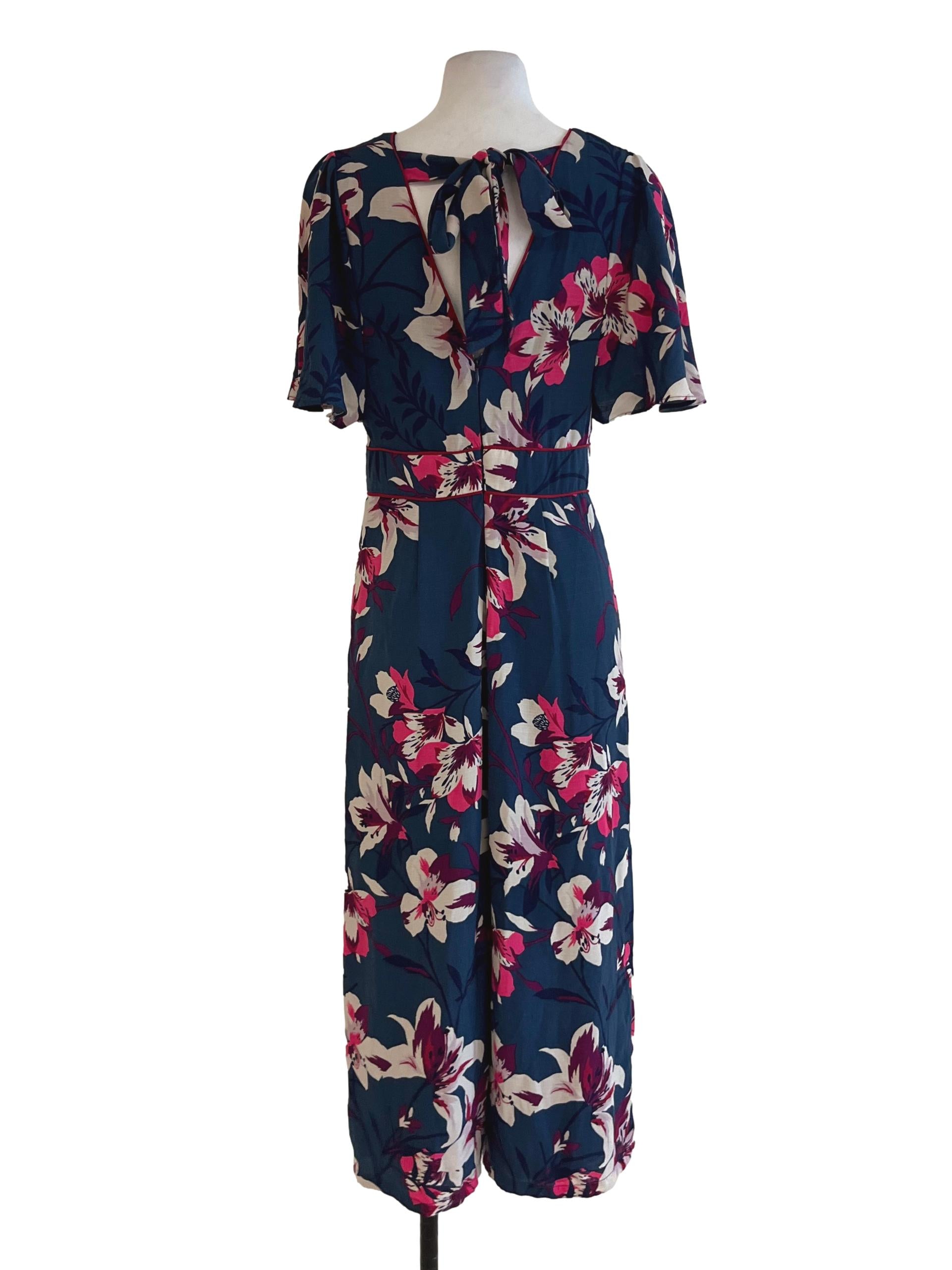 Blue Floral Jumpsuit